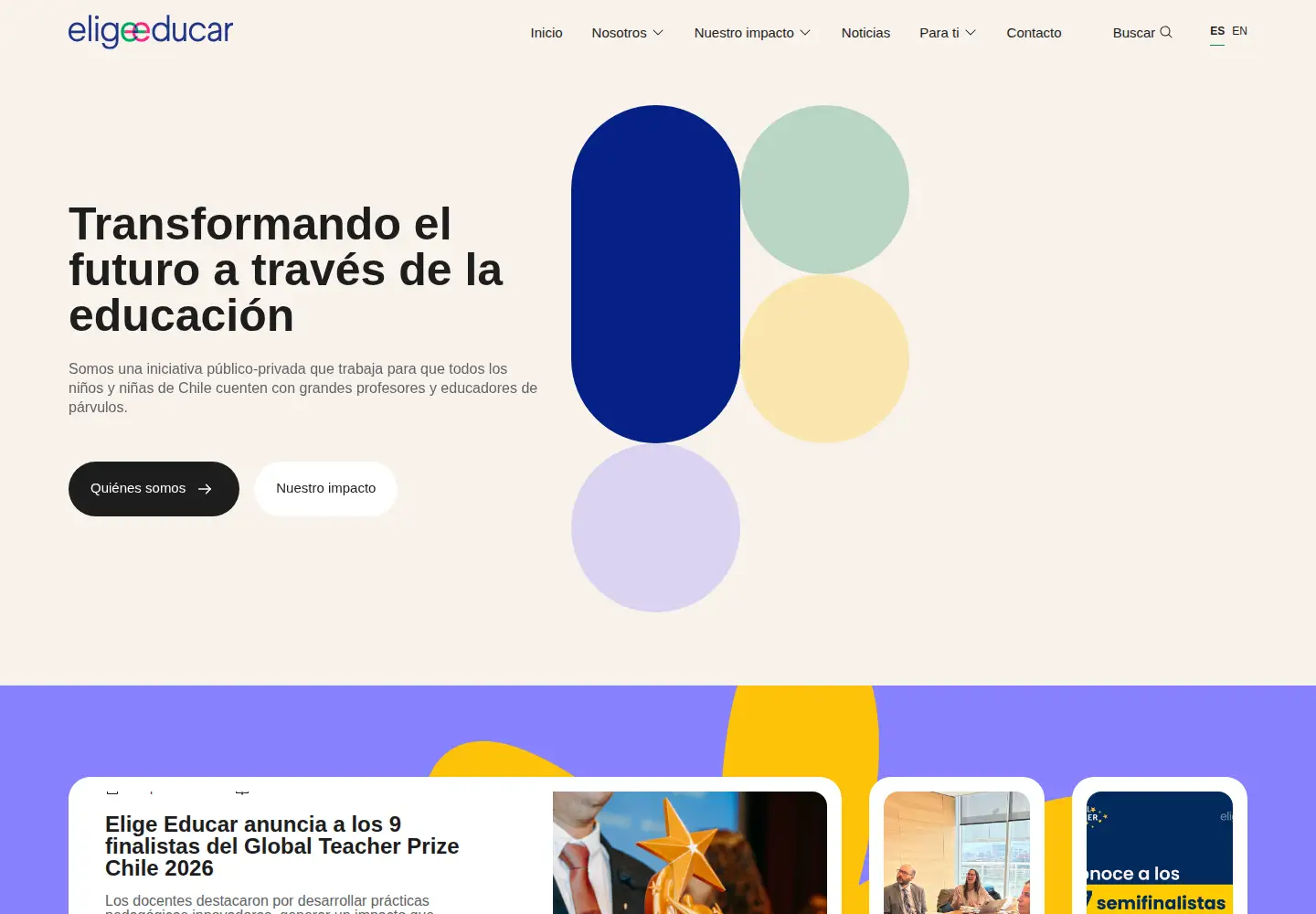 Screenshot of eligeeducar.cl