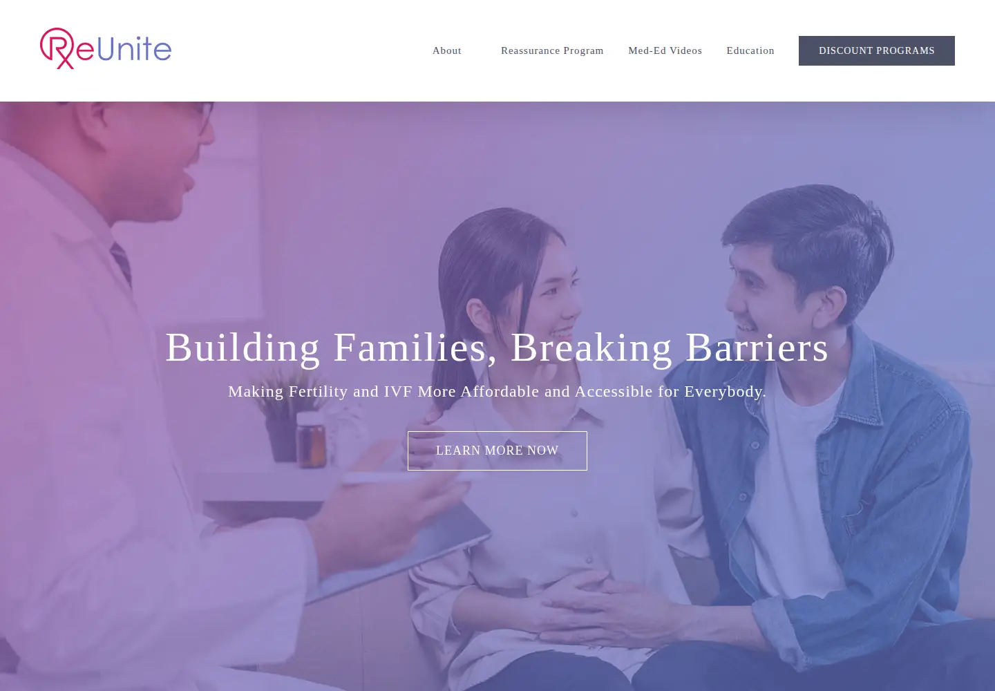Screenshot of reuniterx.com