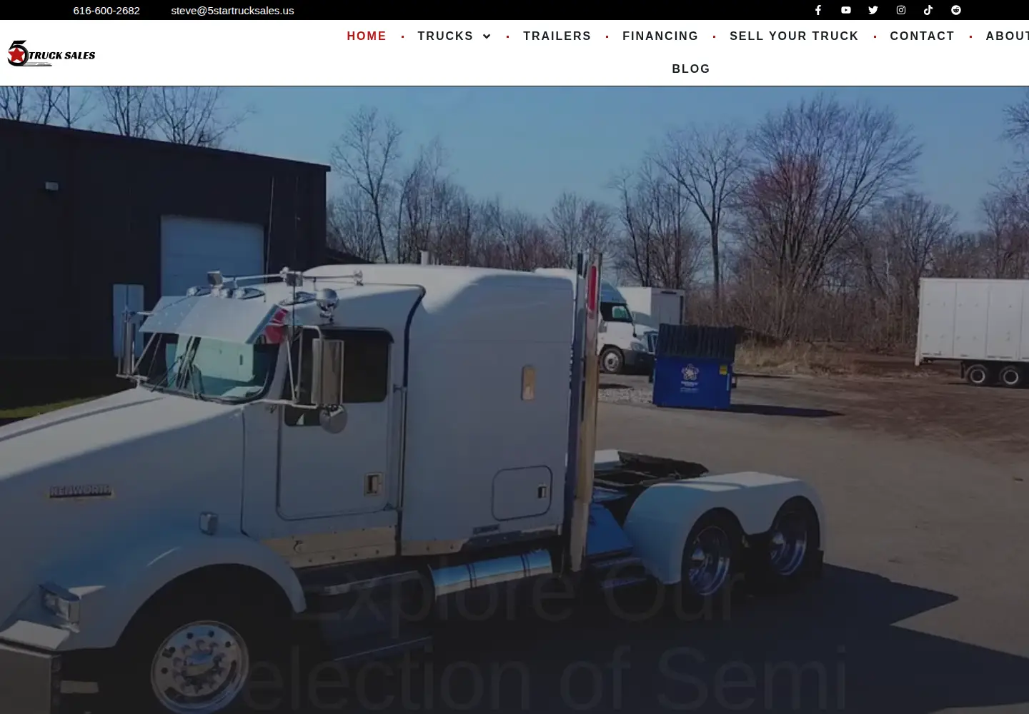 Screenshot of 5startrucksales.us