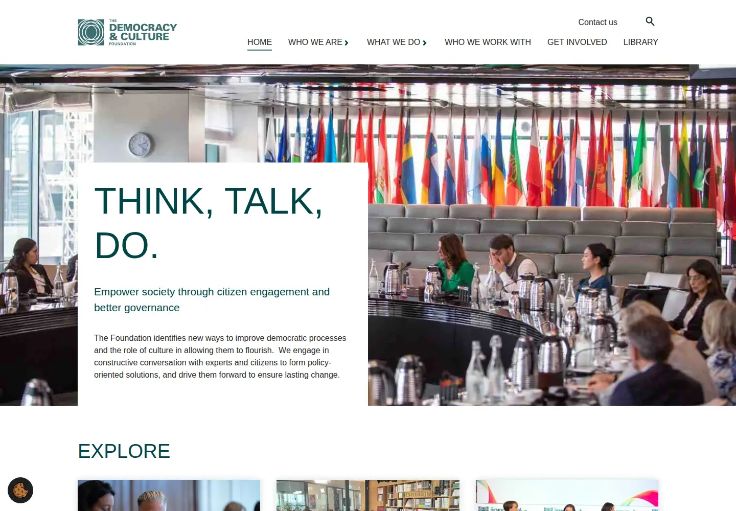 Screenshot of democracyculturefoundation.org
