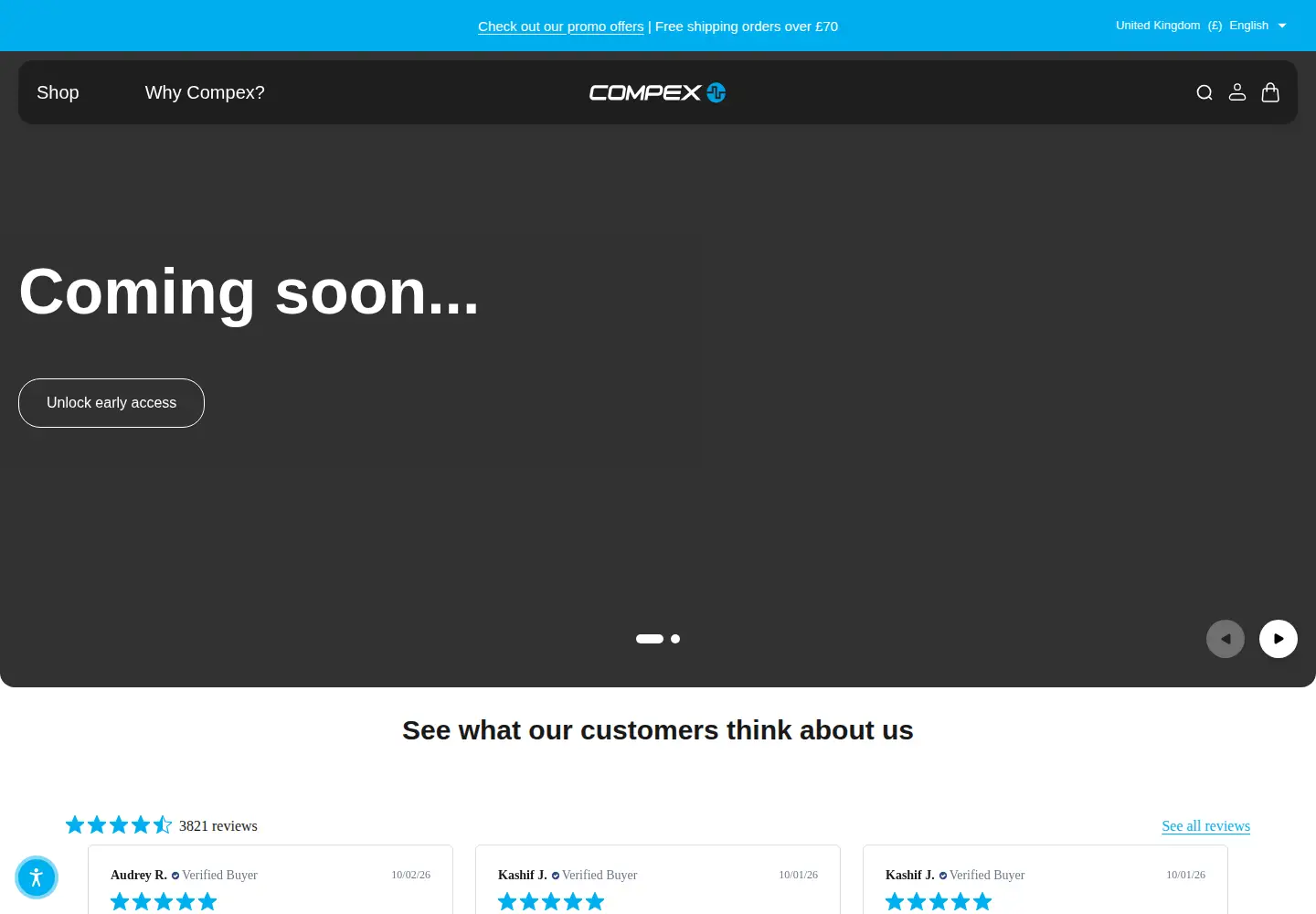 Screenshot of compex.com