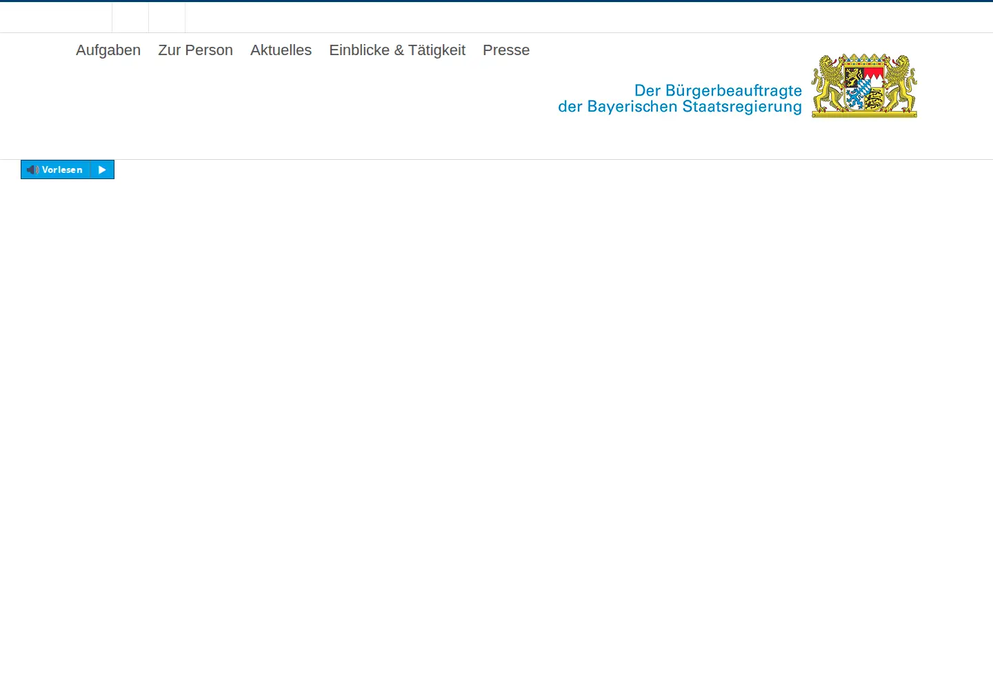 Screenshot of buergerbeauftragter.bayern