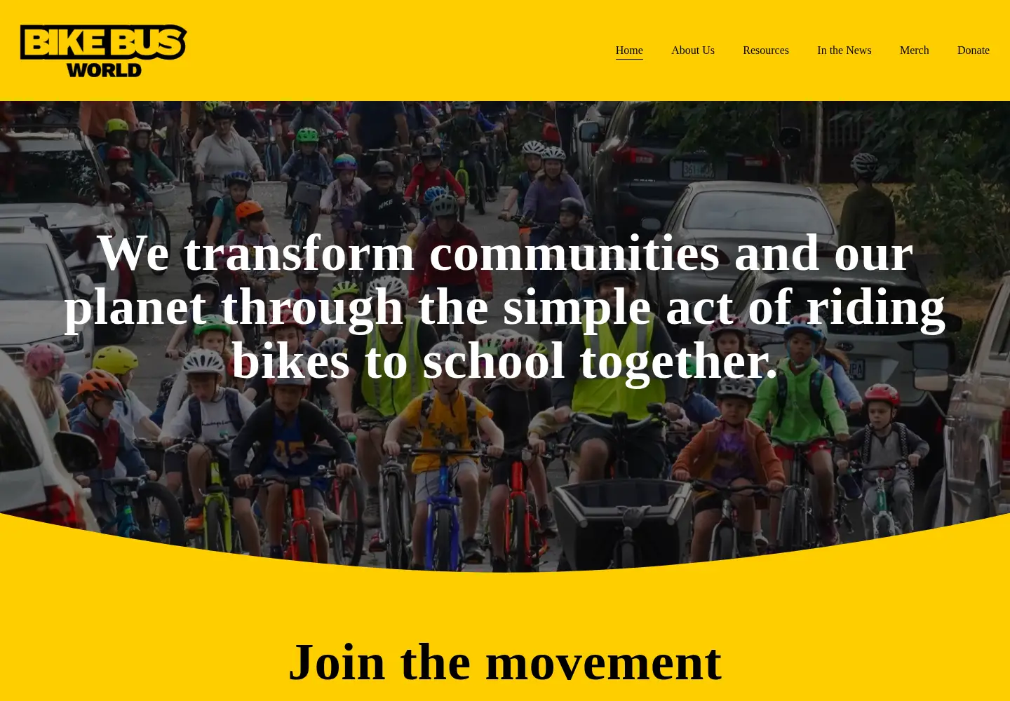 Screenshot of bikebus.world