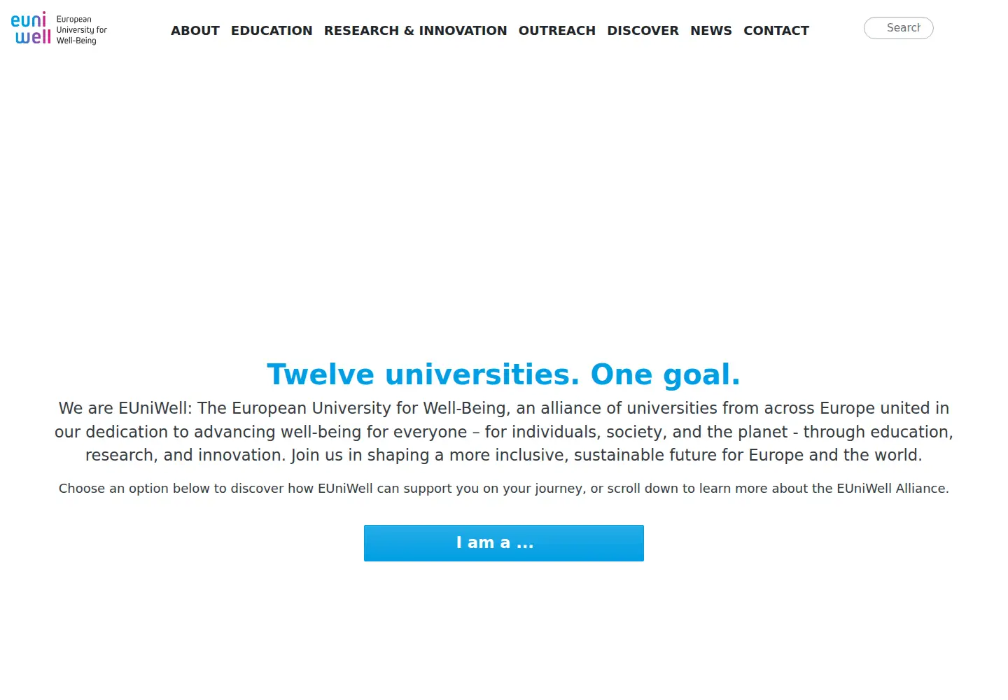 Screenshot of euniwell.eu