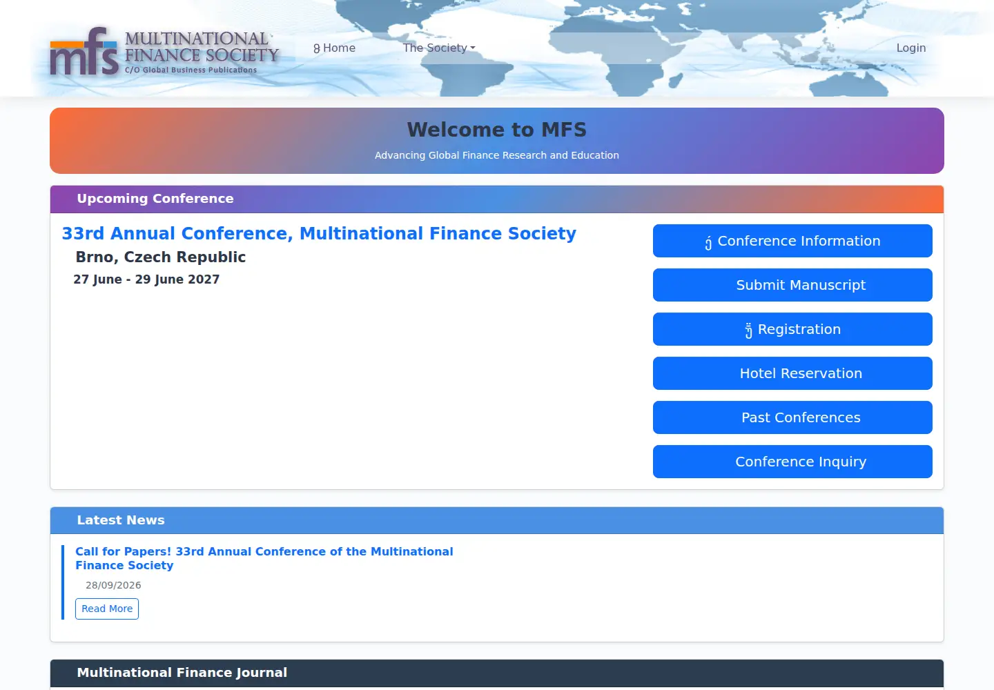 Screenshot of mfsociety.org