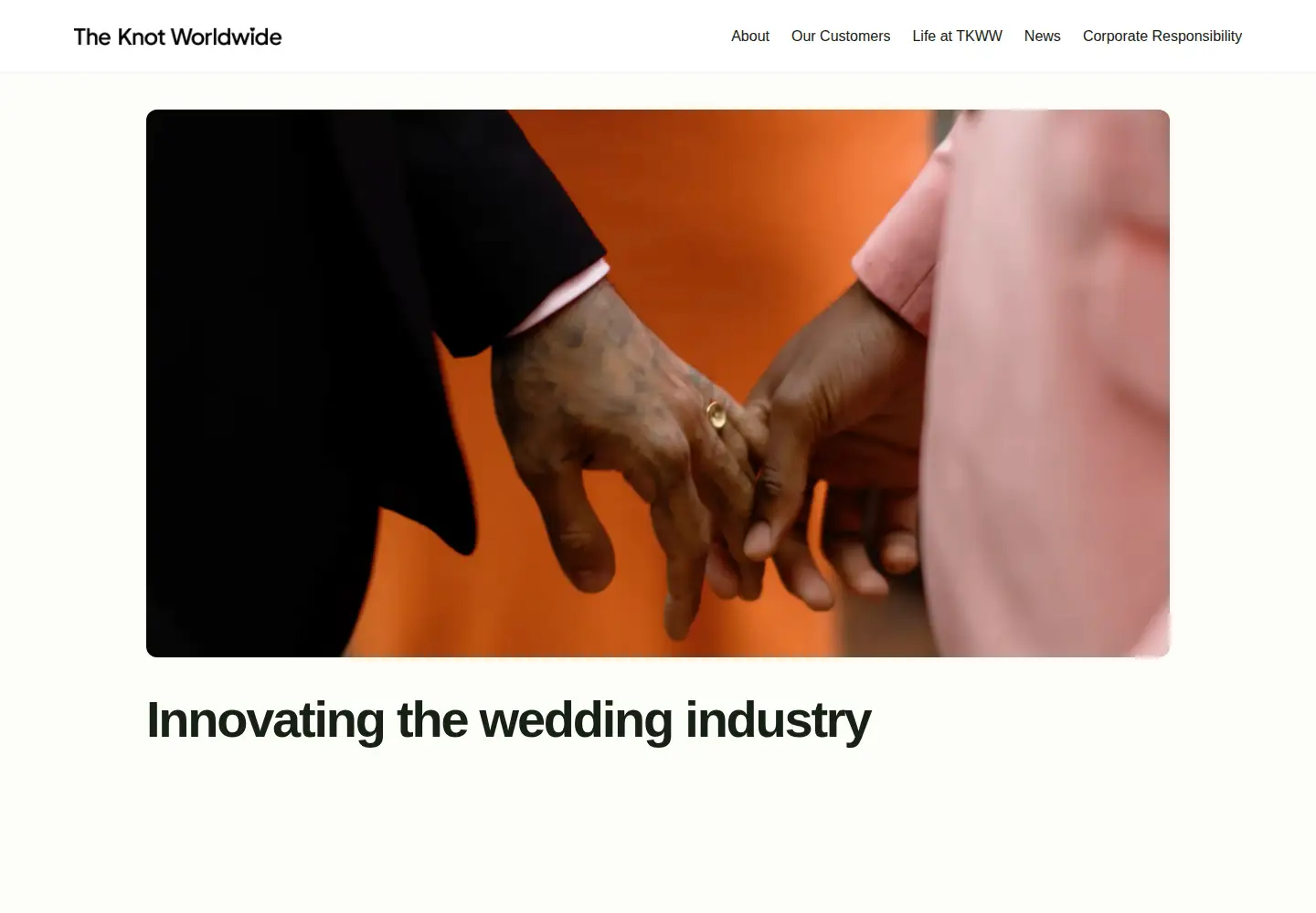 Screenshot of theknotww.com