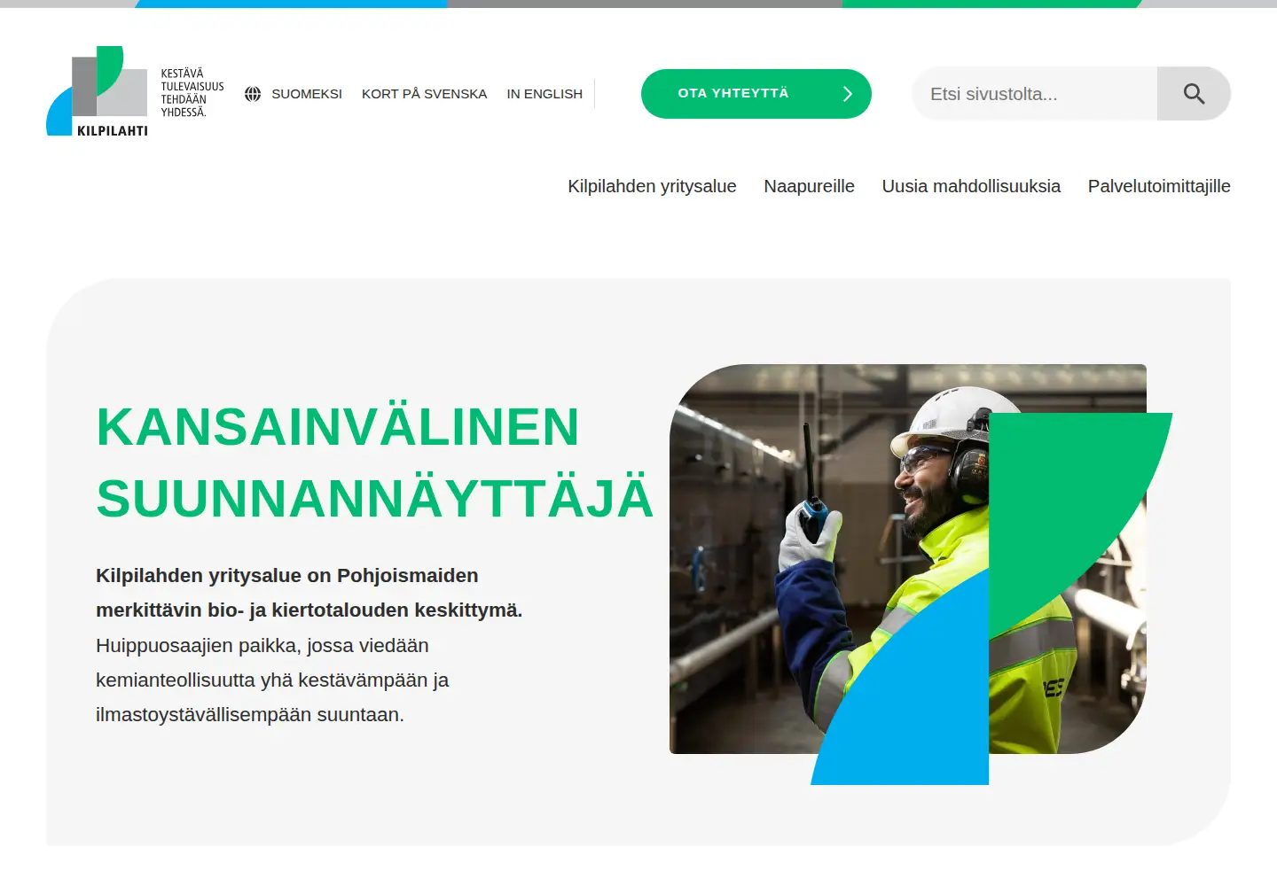 Screenshot of kilpilahti.fi