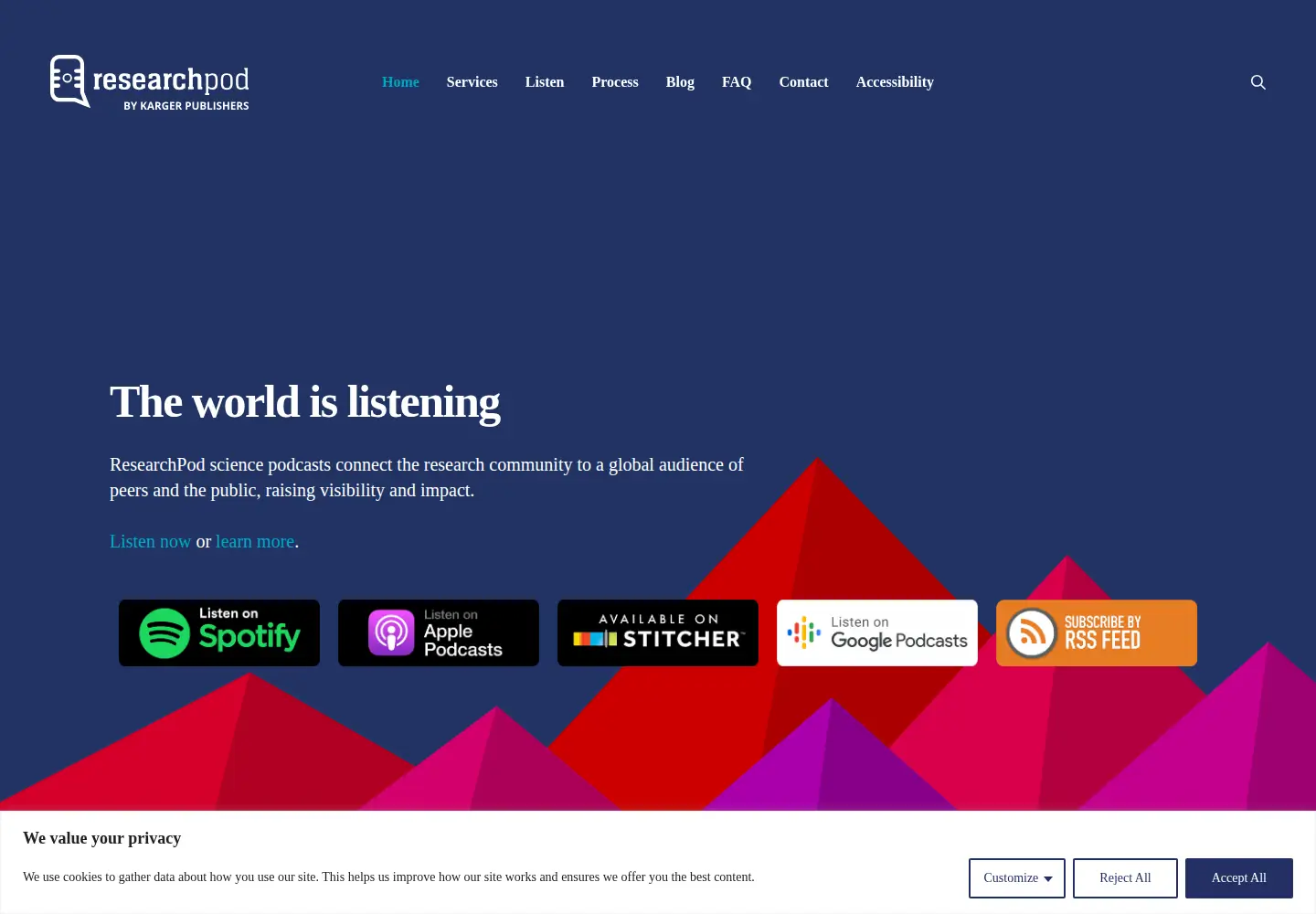 Screenshot of researchpod.org