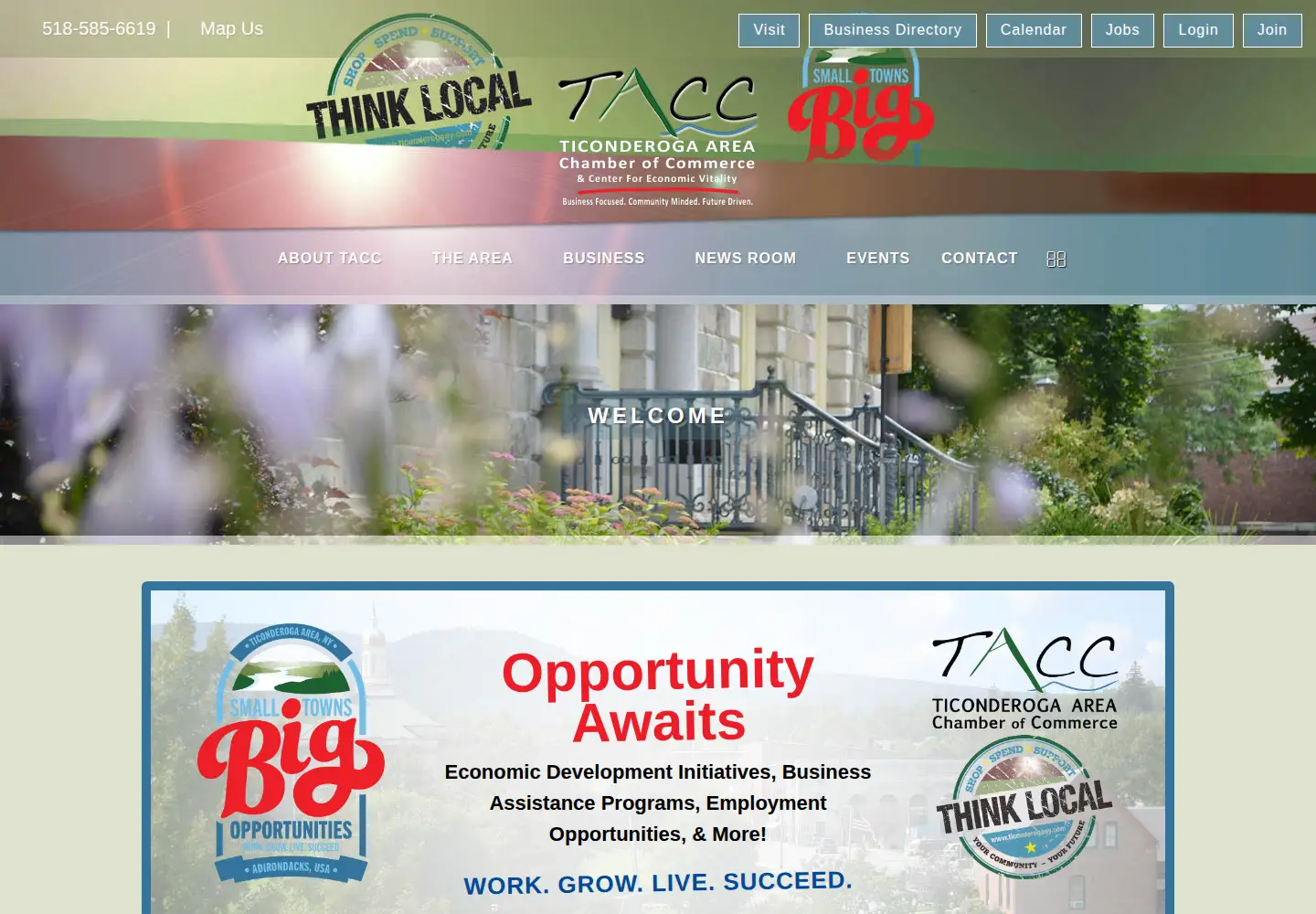 Screenshot of ticonderogany.com