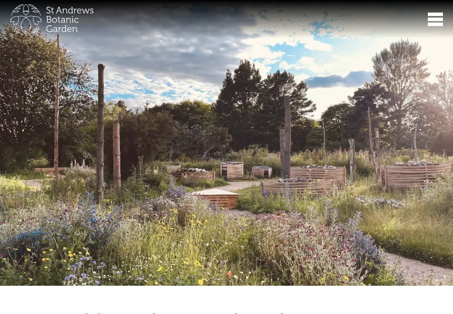 Captured homepage of standrewsbotanic.org in the current scan