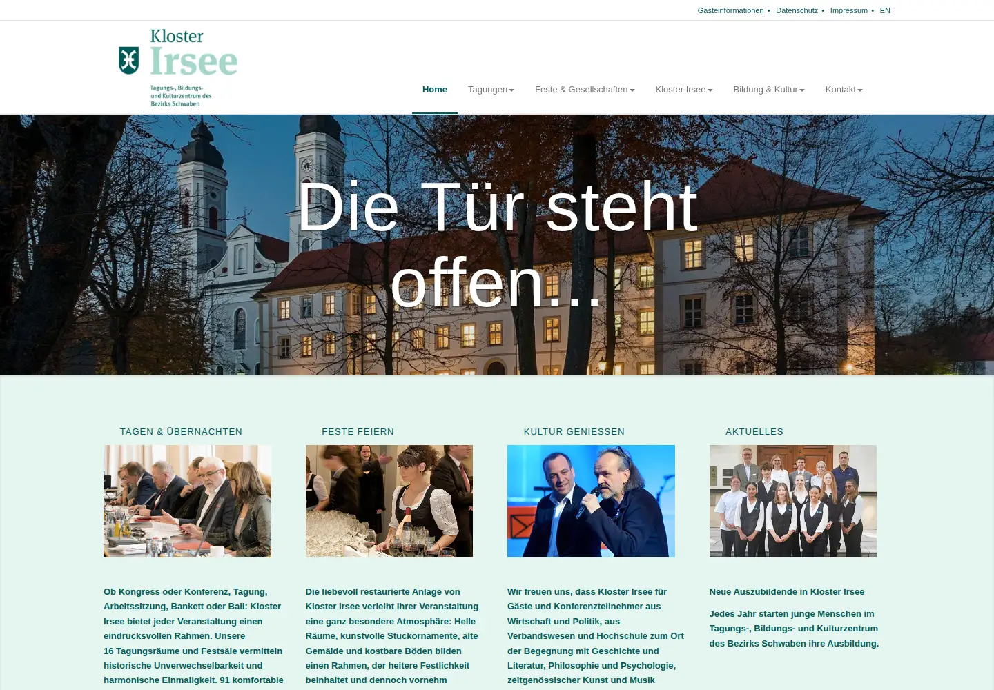 Screenshot of kloster-irsee.de