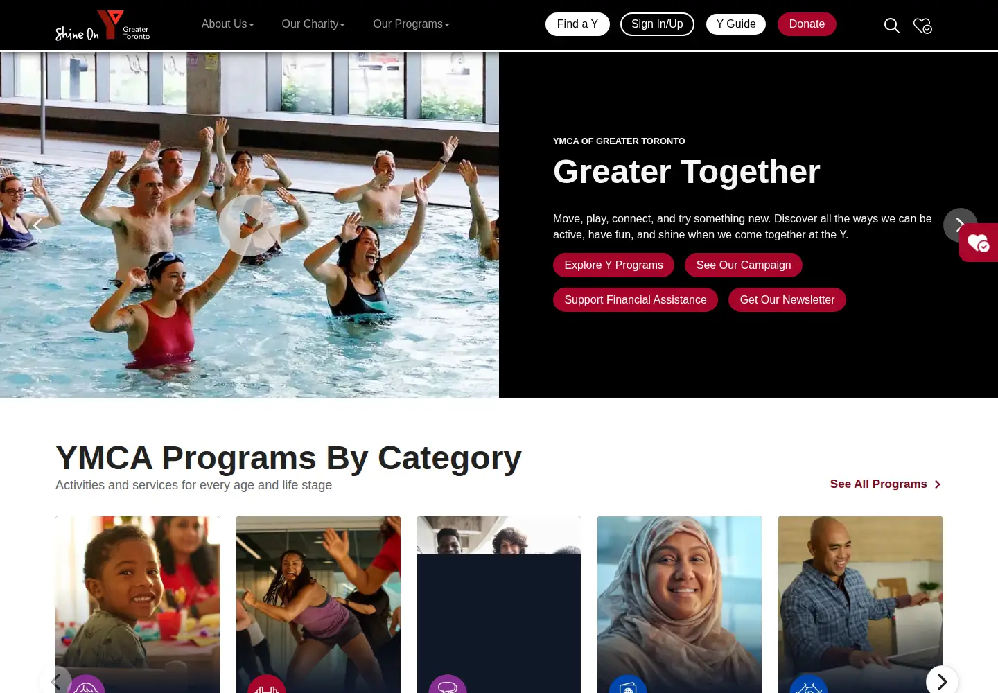Screenshot of ymcagta.org
