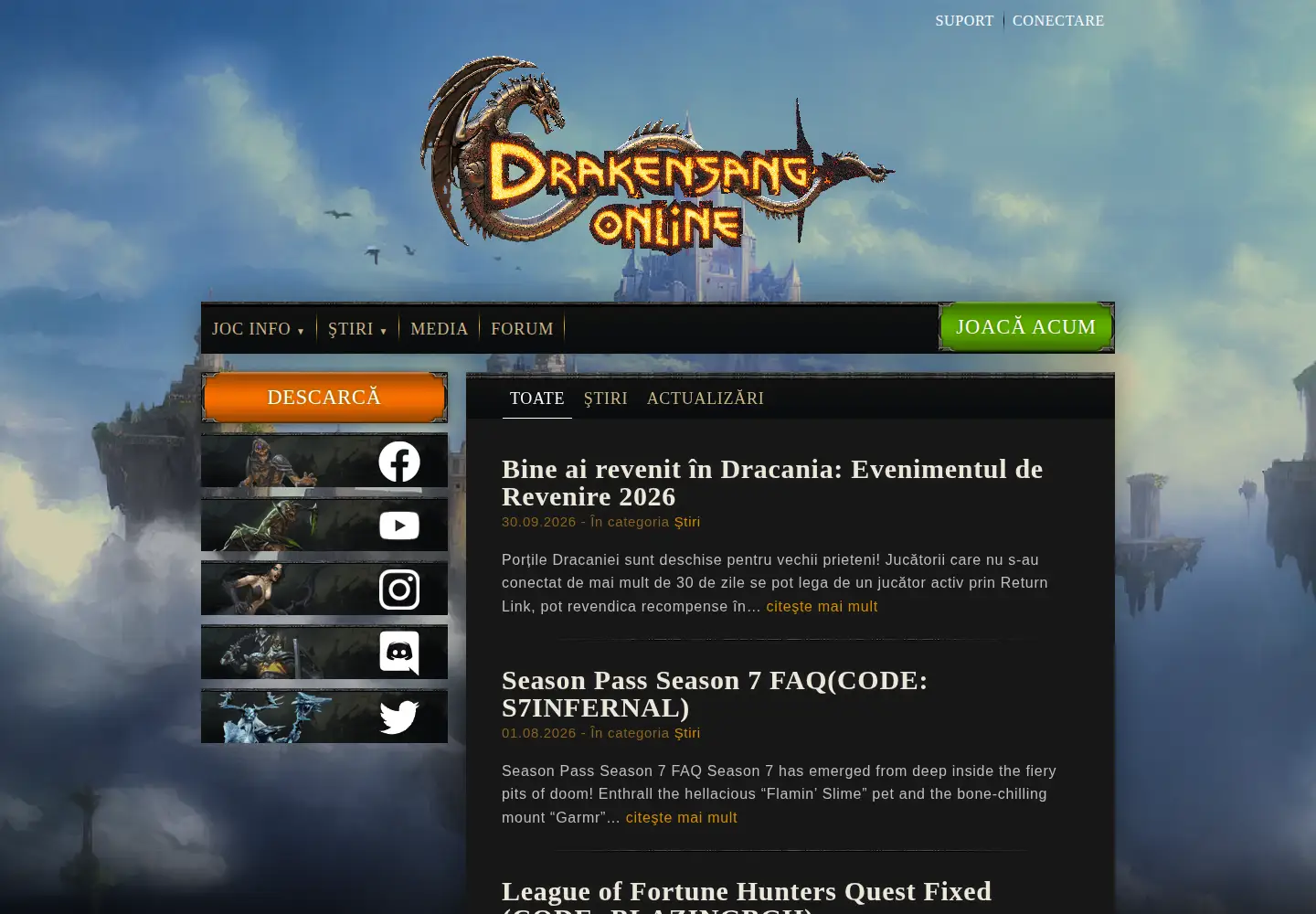Screenshot of drakensang.com