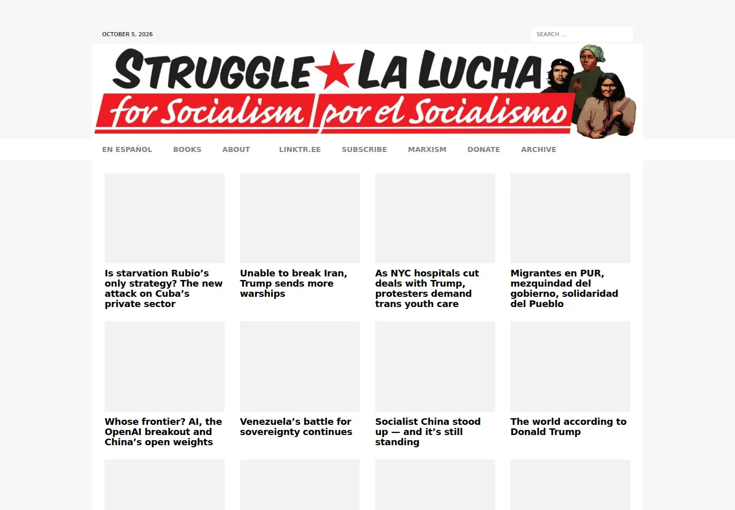 Screenshot of struggle-la-lucha.org