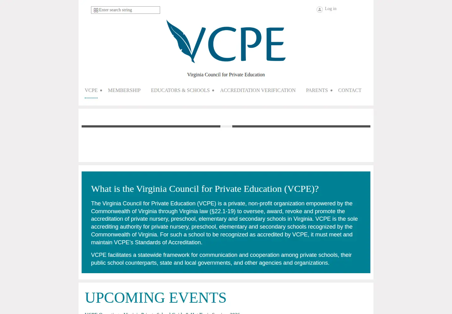 Screenshot of vcpe.org