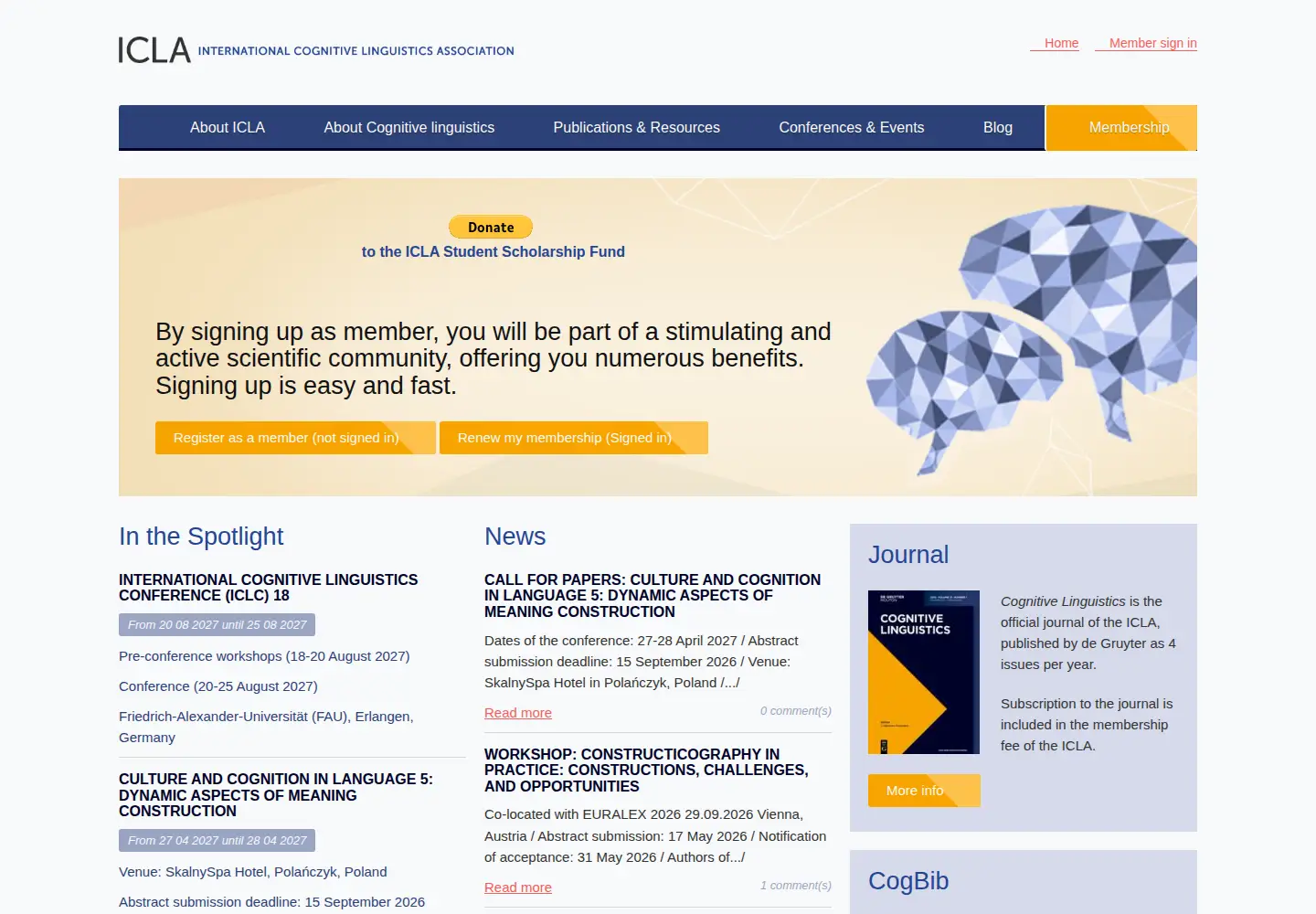 Screenshot of cogling.org