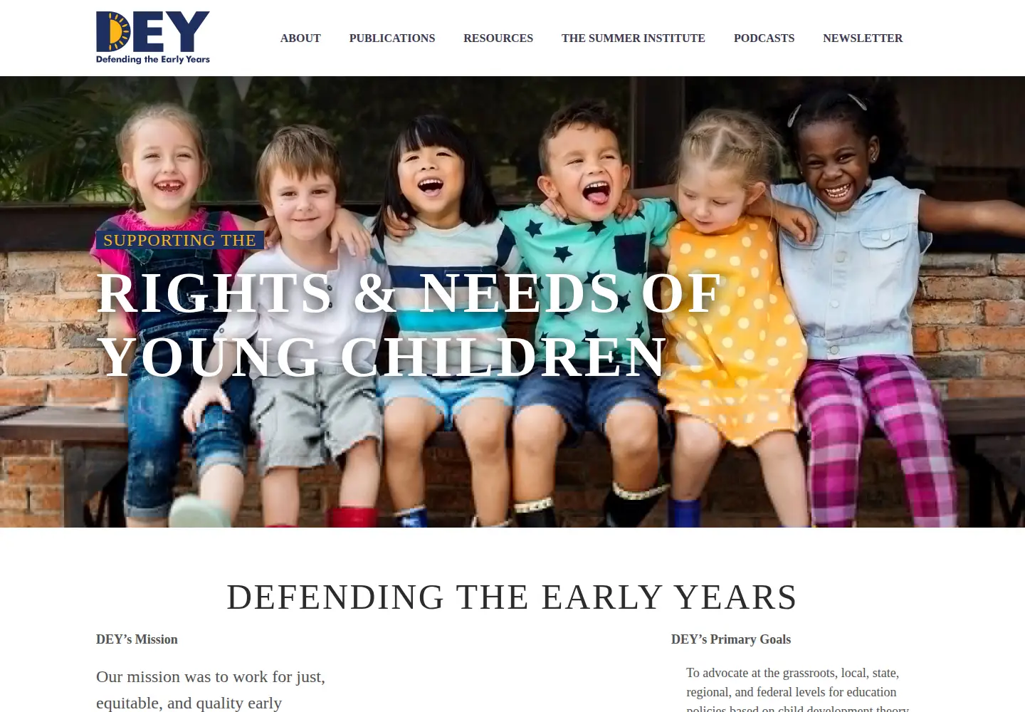 Screenshot of dey.org