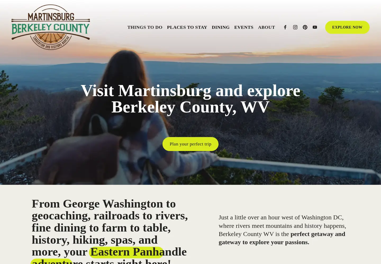 Screenshot of travelwv.com