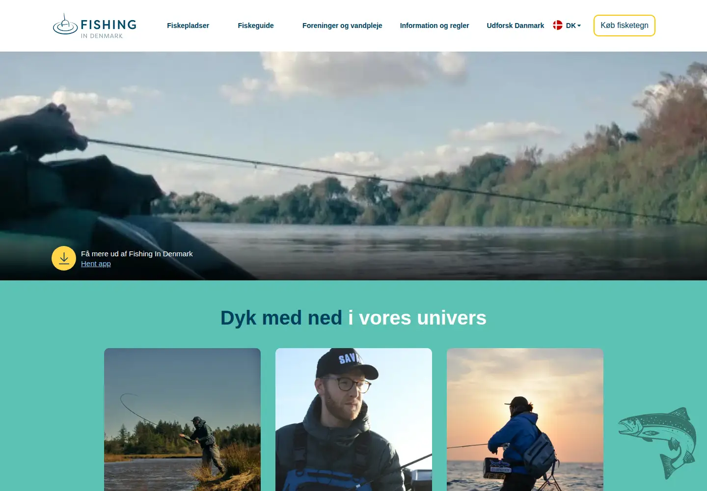 Screenshot of fishingindenmark.info