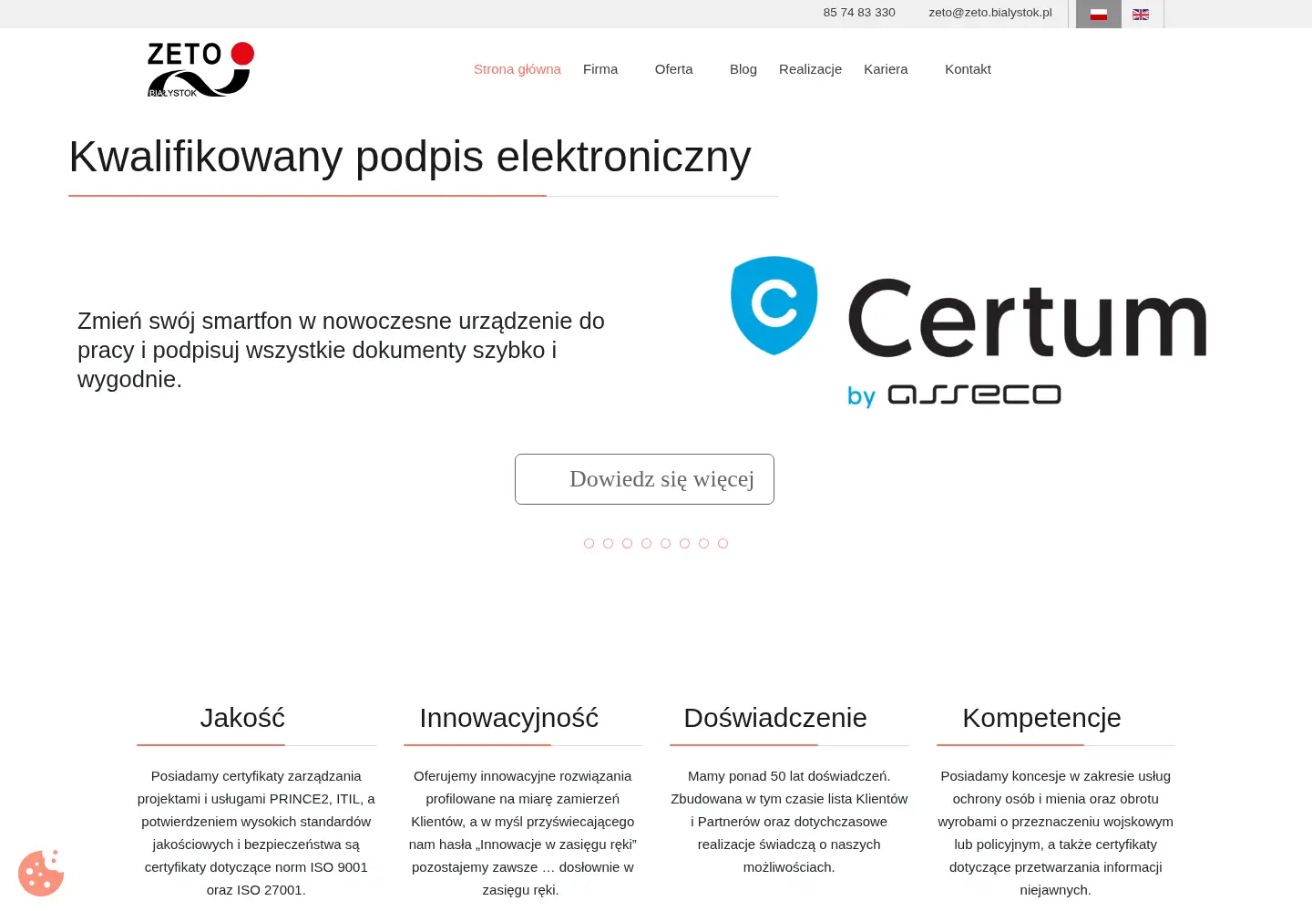 Screenshot of zeto.bialystok.pl