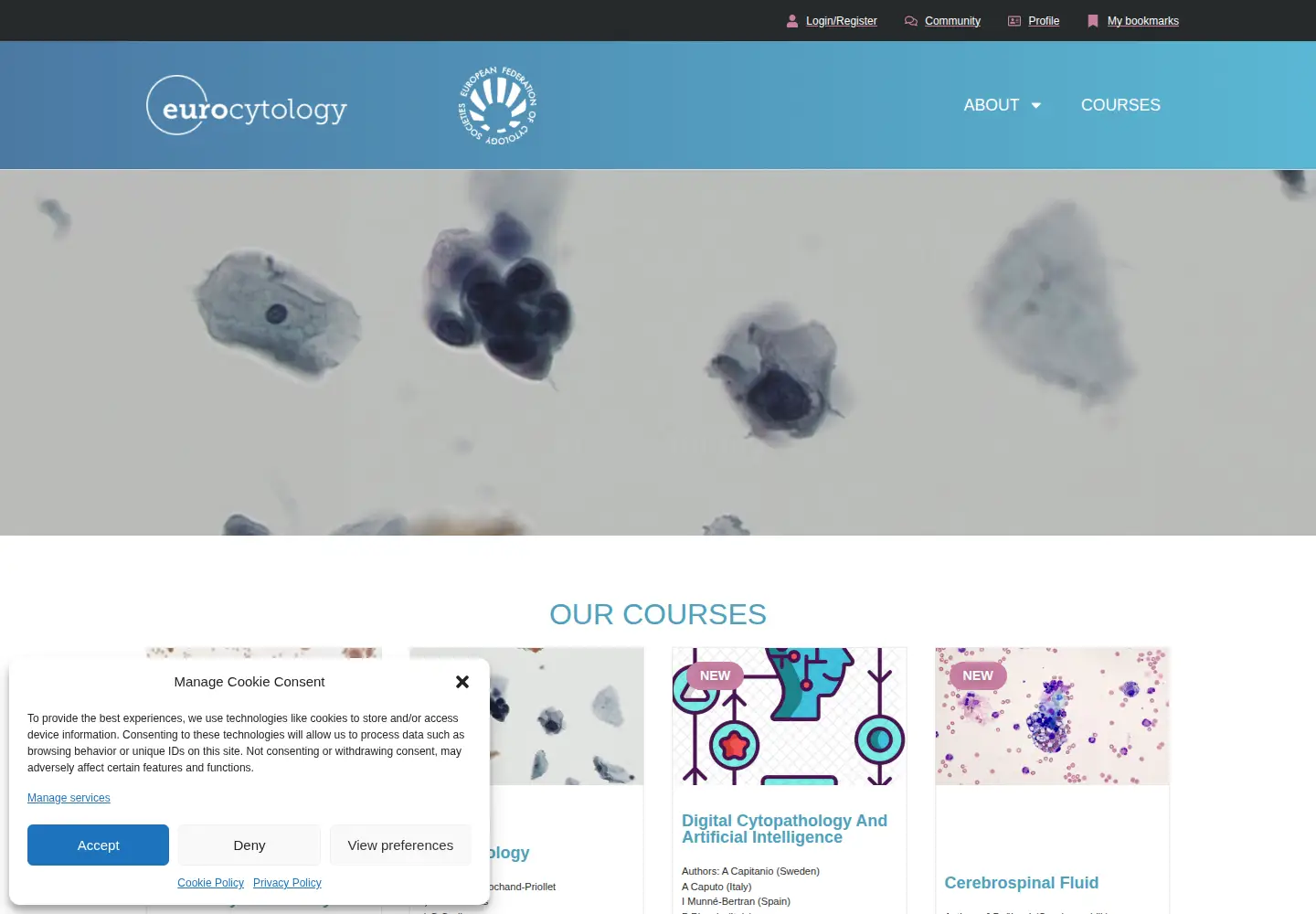 Screenshot of eurocytology.eu