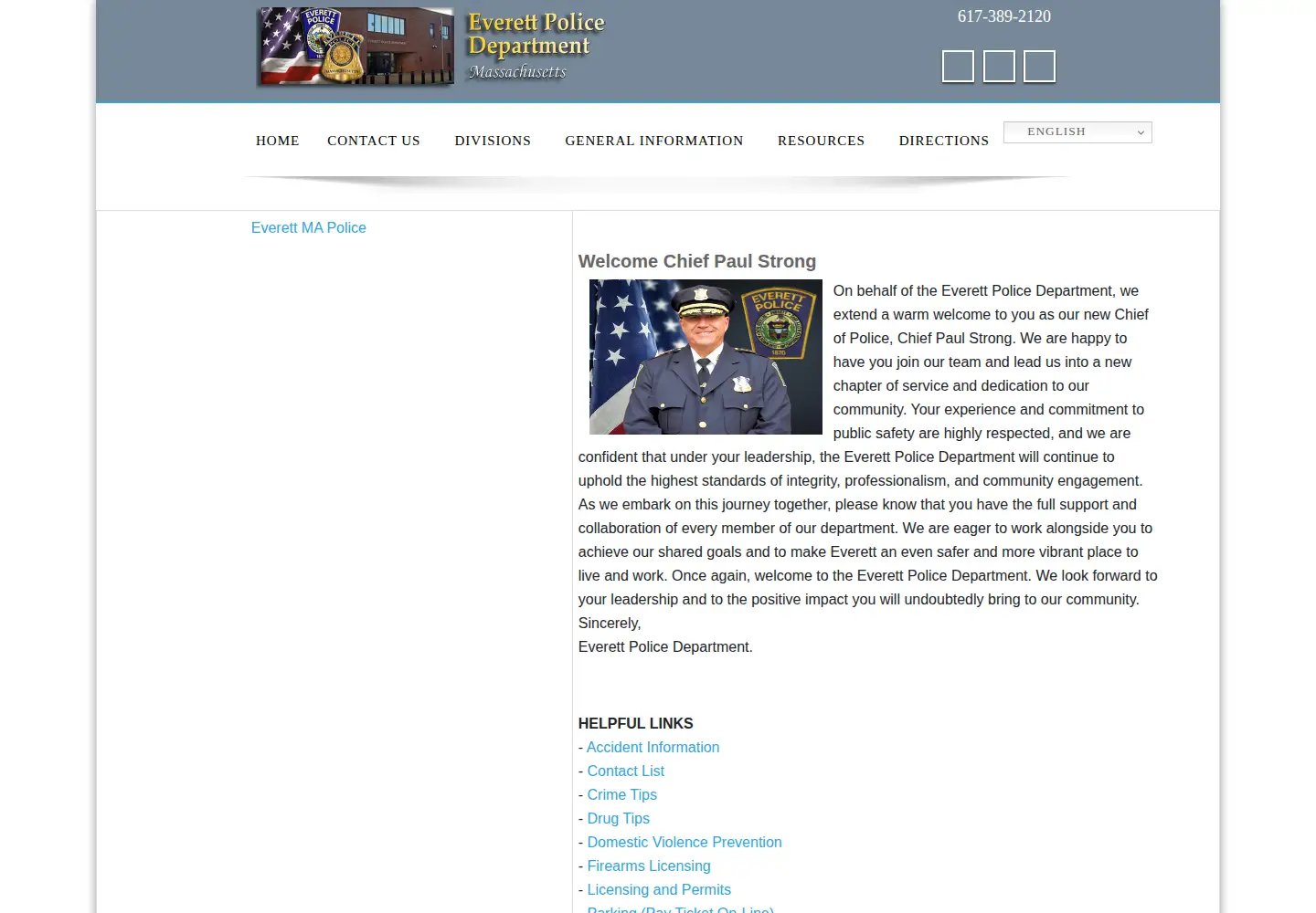 Screenshot of everettpolicema.com