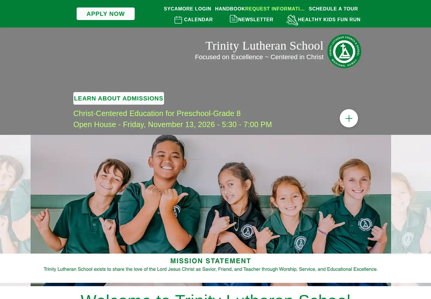 Captured homepage of tls-hawaii.org in the current scan