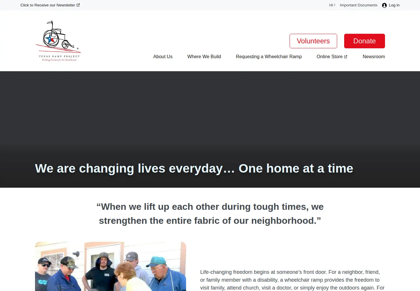 Screenshot of texasramps.org