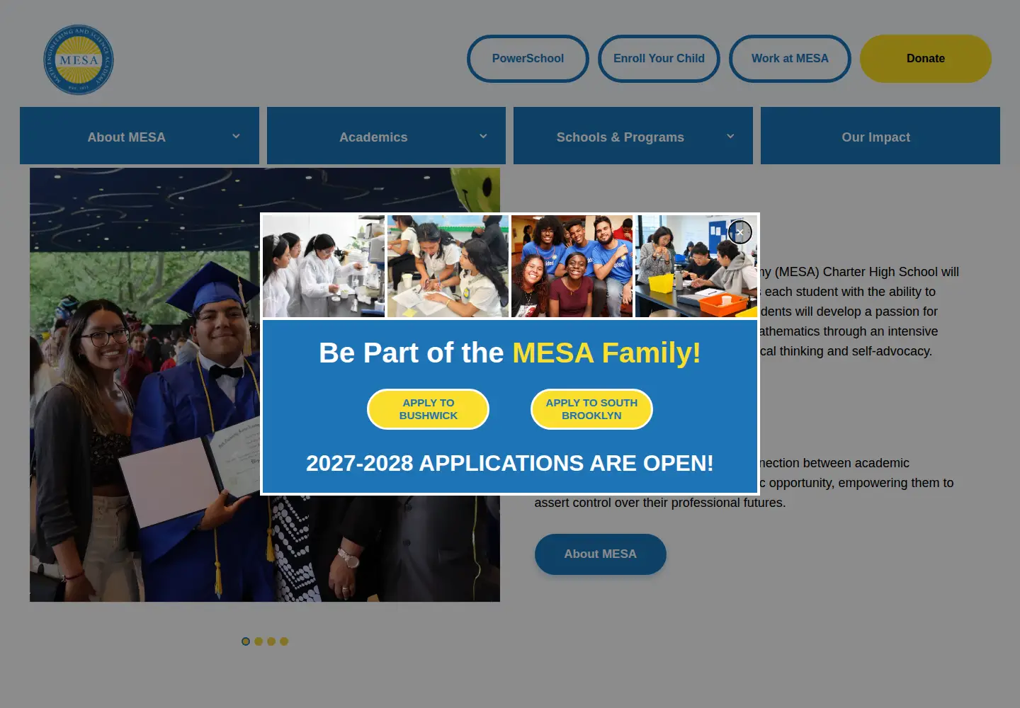 Screenshot of mesacharter.org