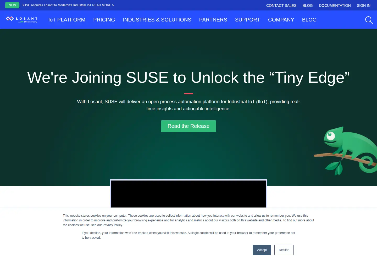 Screenshot of losant.com