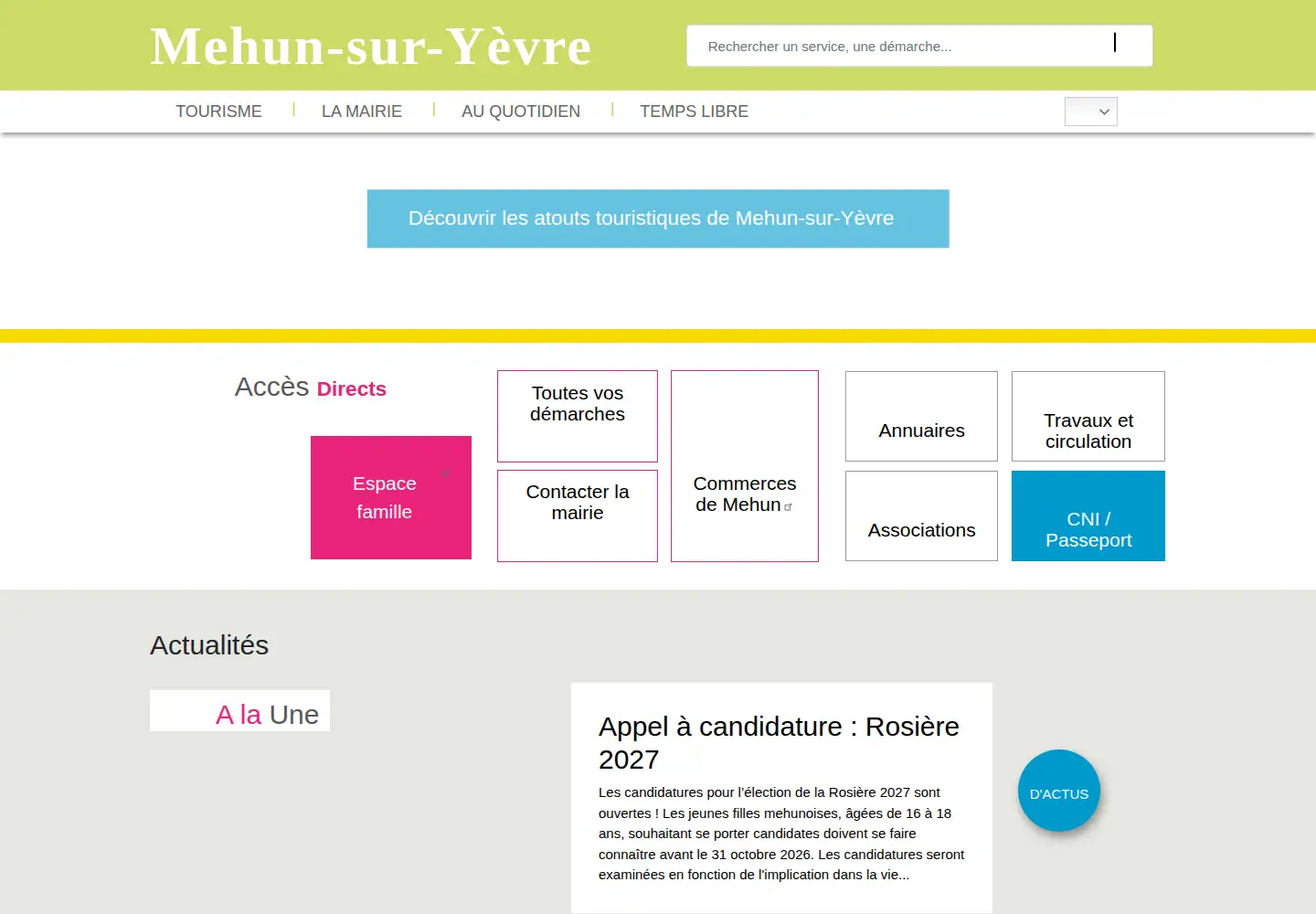 Screenshot of ville-mehun-sur-yevre.fr