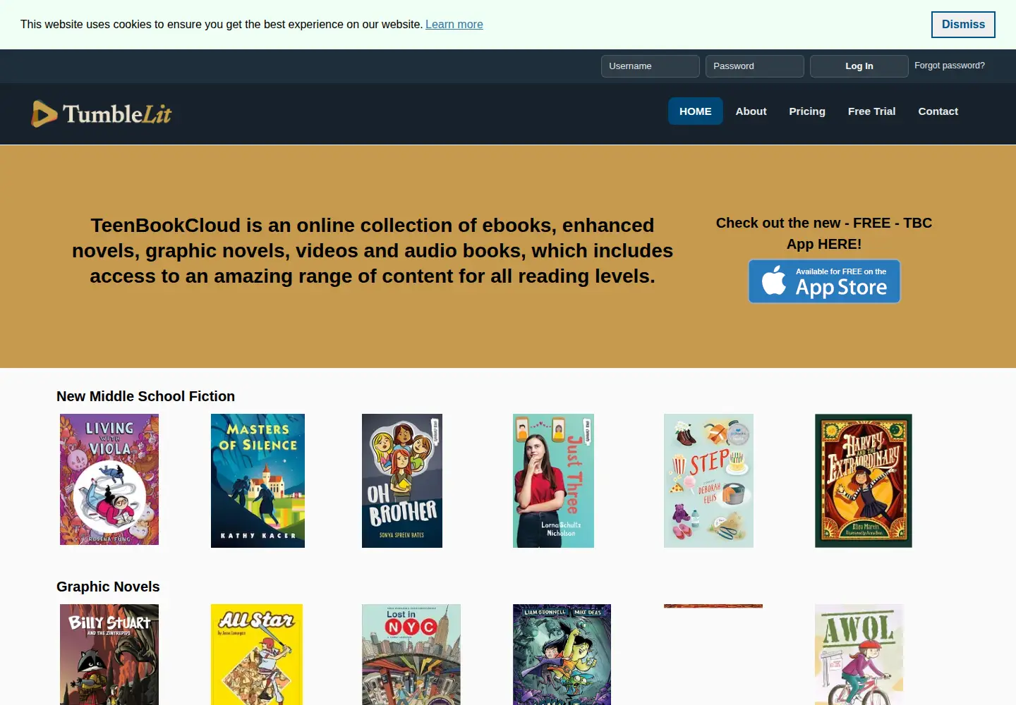 Screenshot of teenbookcloud.com