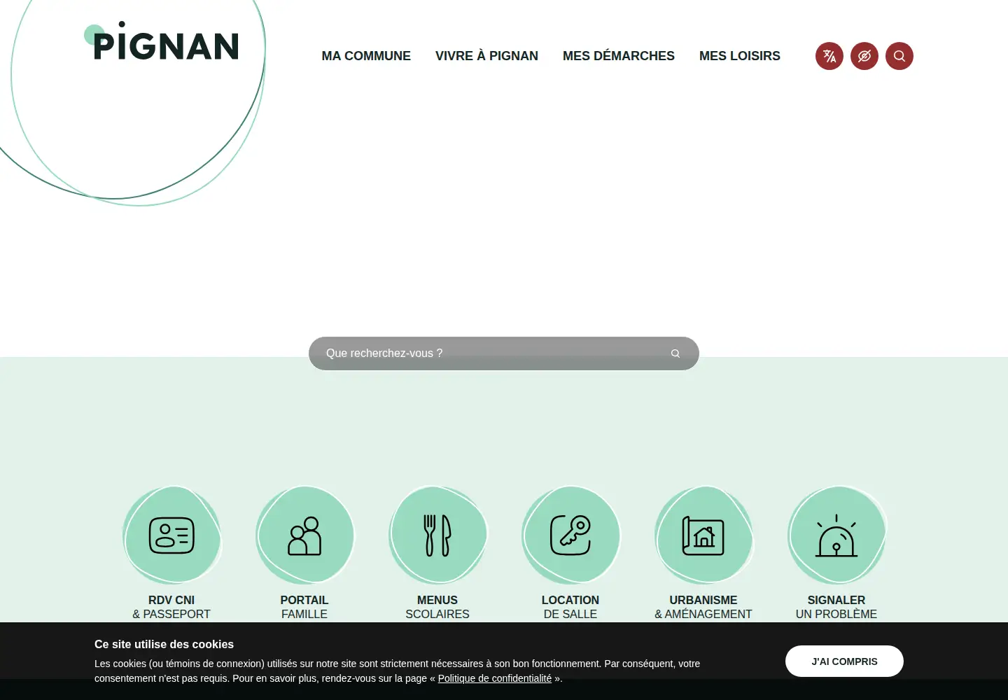 Screenshot of pignan.fr