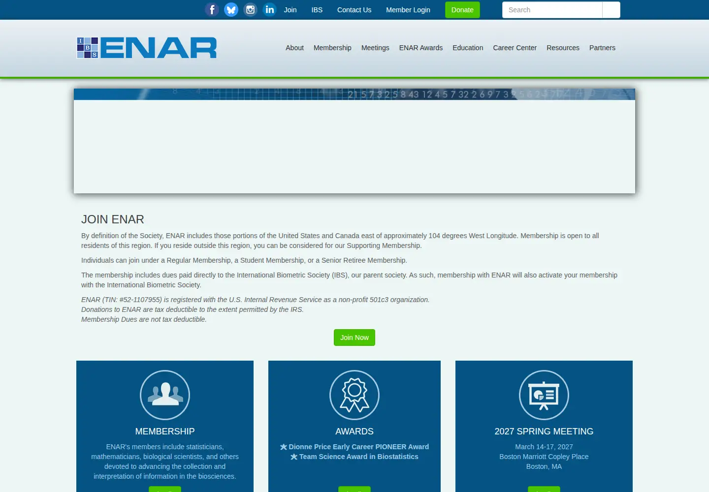 Screenshot of enar.org