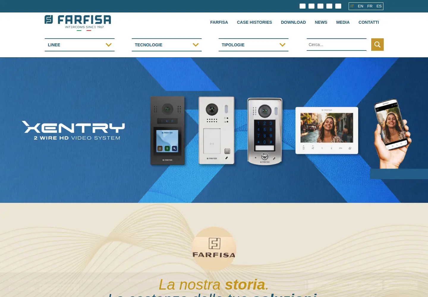 Screenshot of farfisa.com
