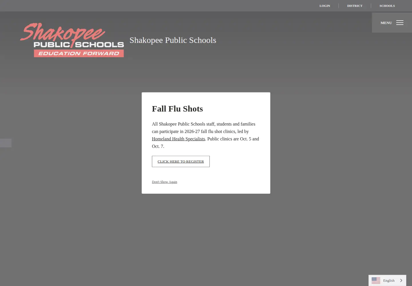 Screenshot of shakopee.k12.mn.us