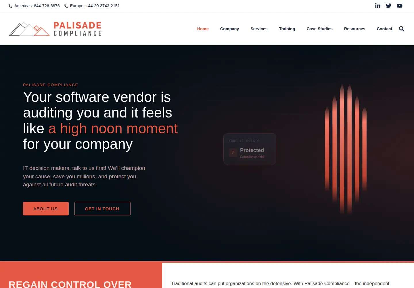 Screenshot of palisadecompliance.com