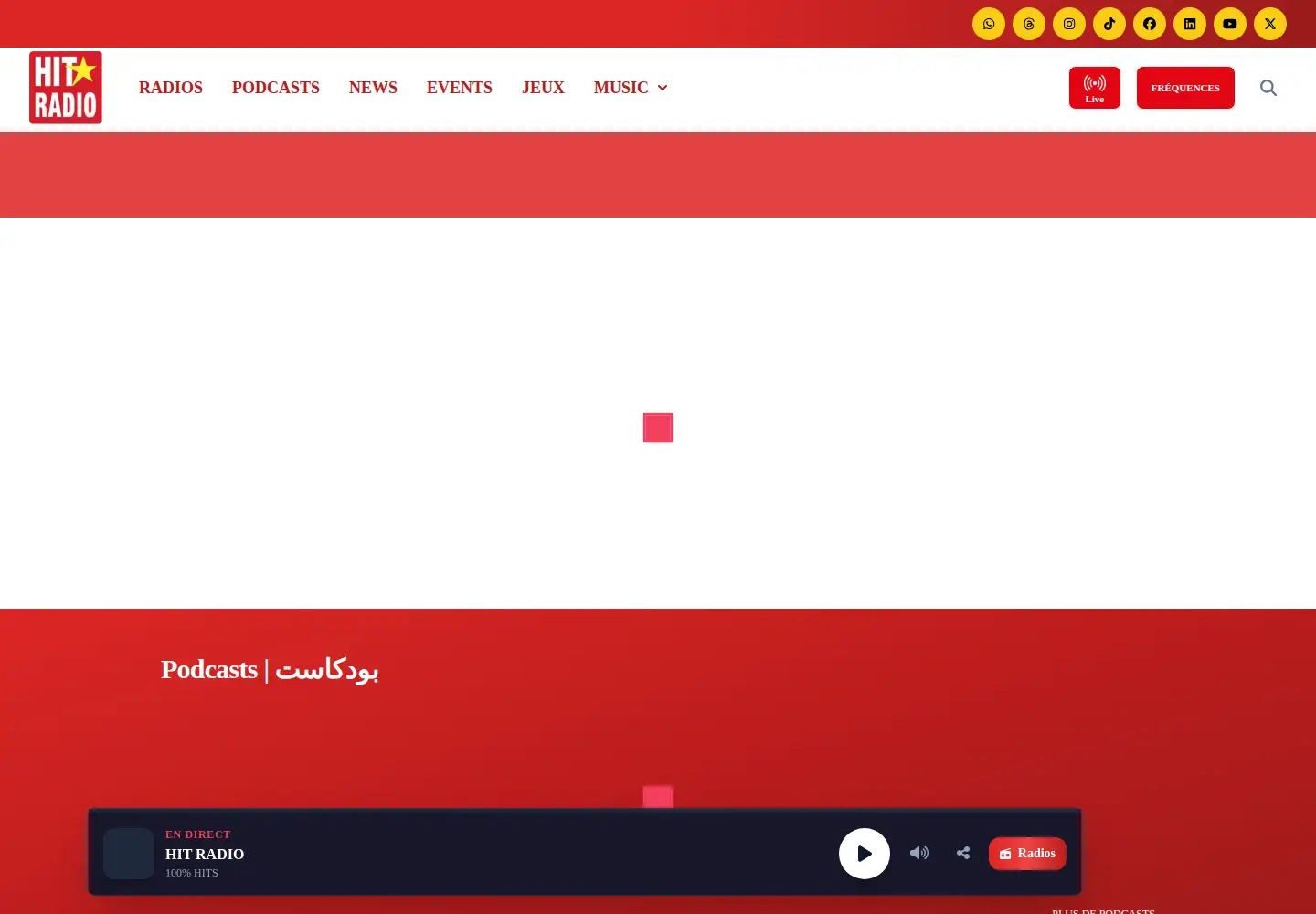 Captured homepage of hitradio.ma in the current scan