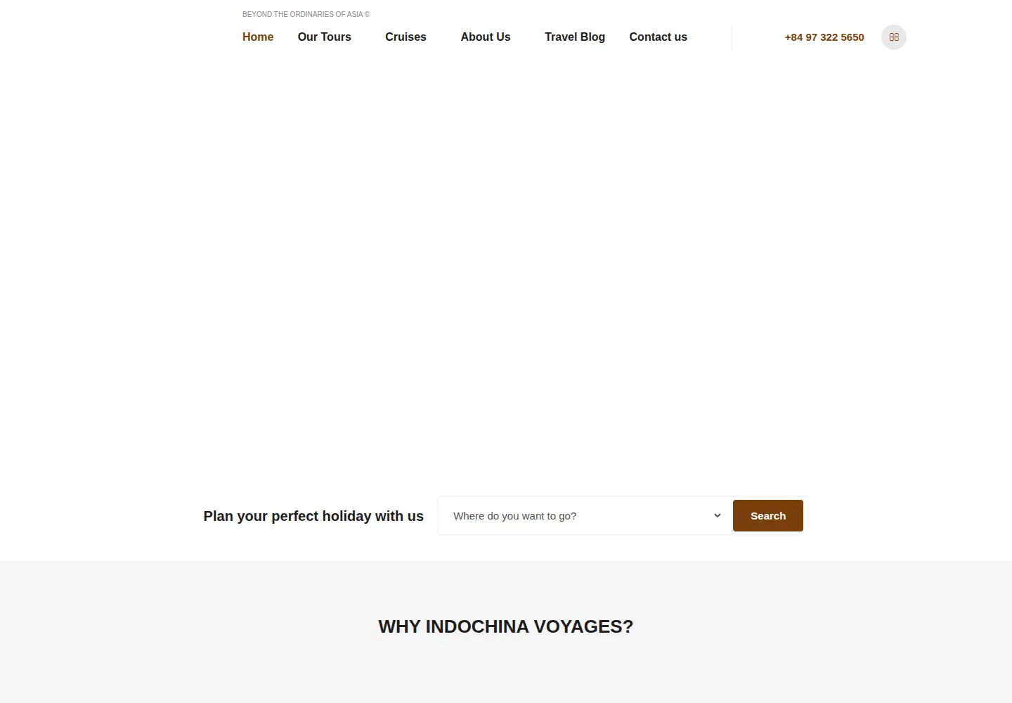 Screenshot of indochinavoyages.com