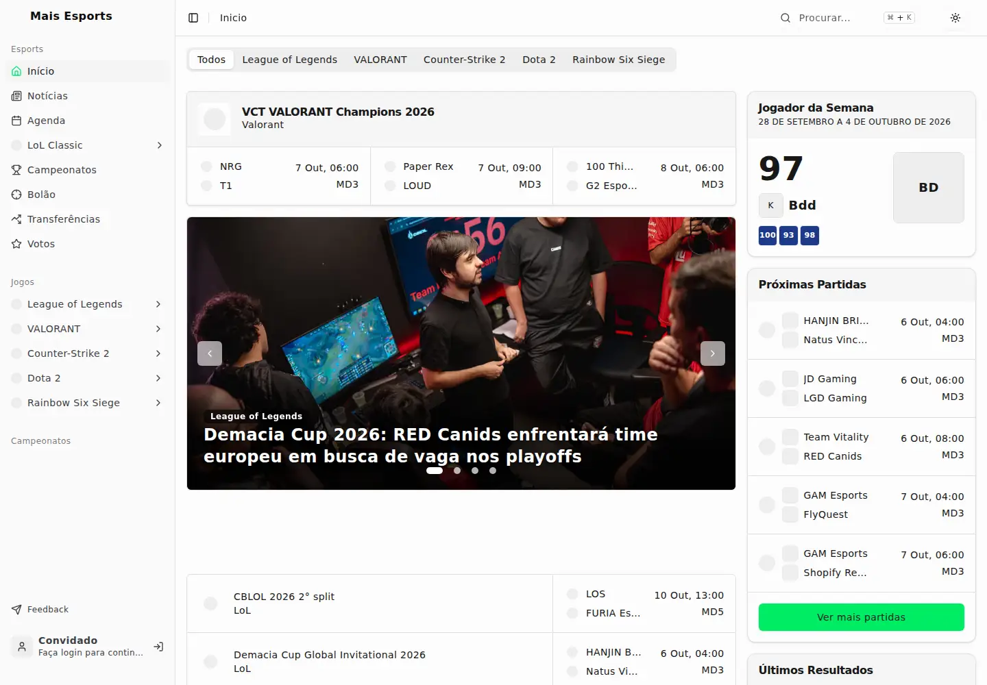 Screenshot of maisesports.com.br
