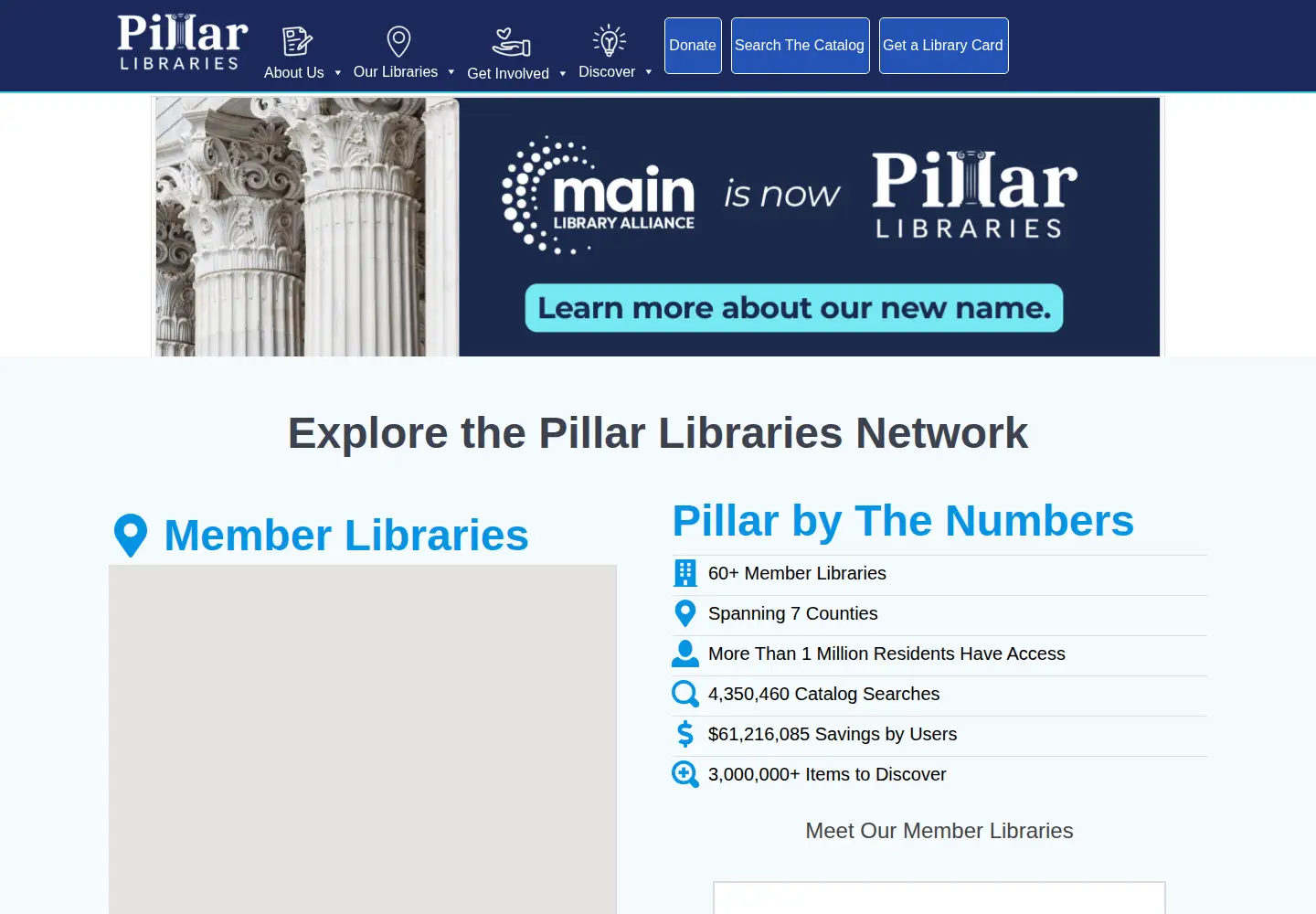 Screenshot of mainlib.org from the current report
