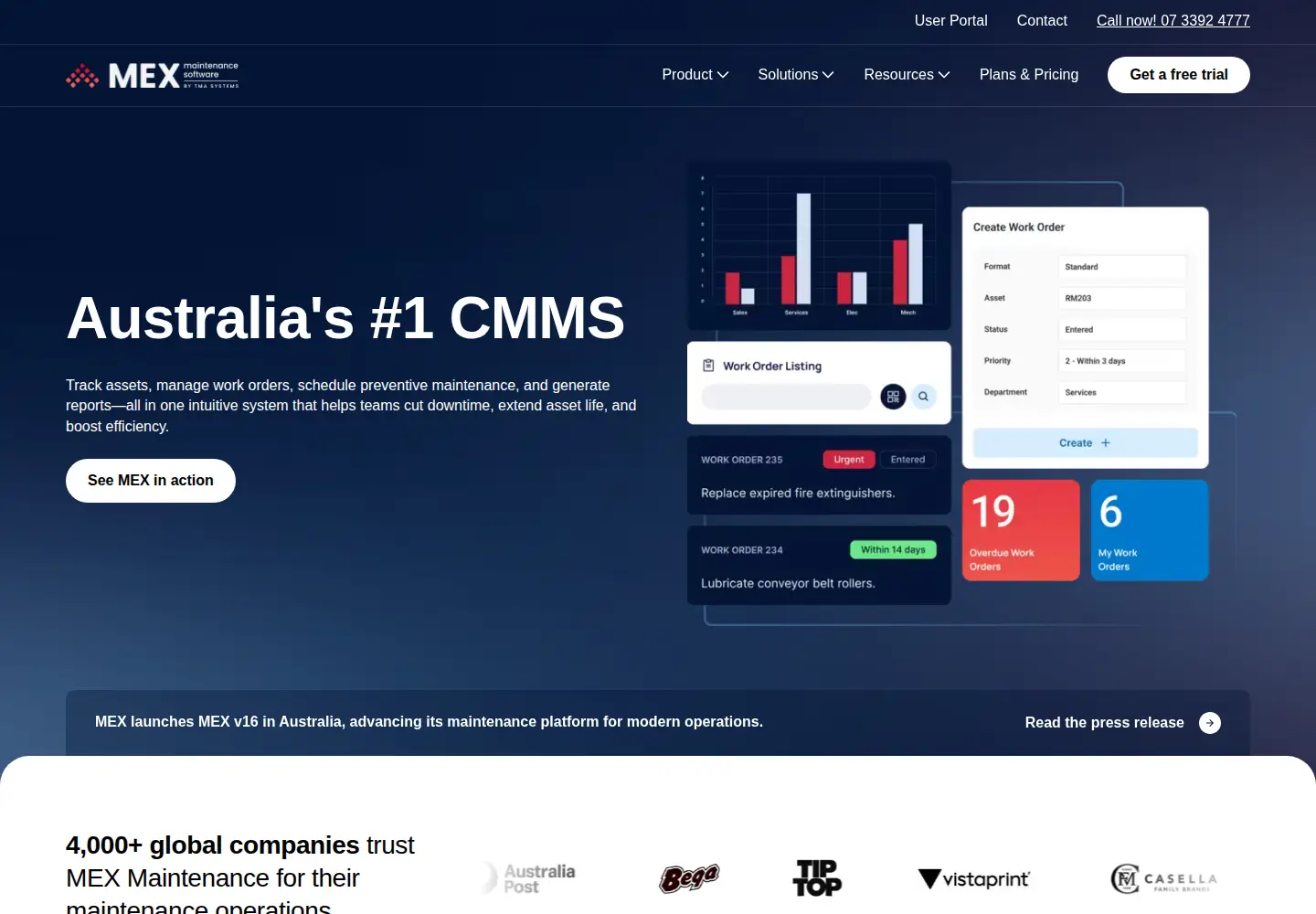 Screenshot of mex.com.au