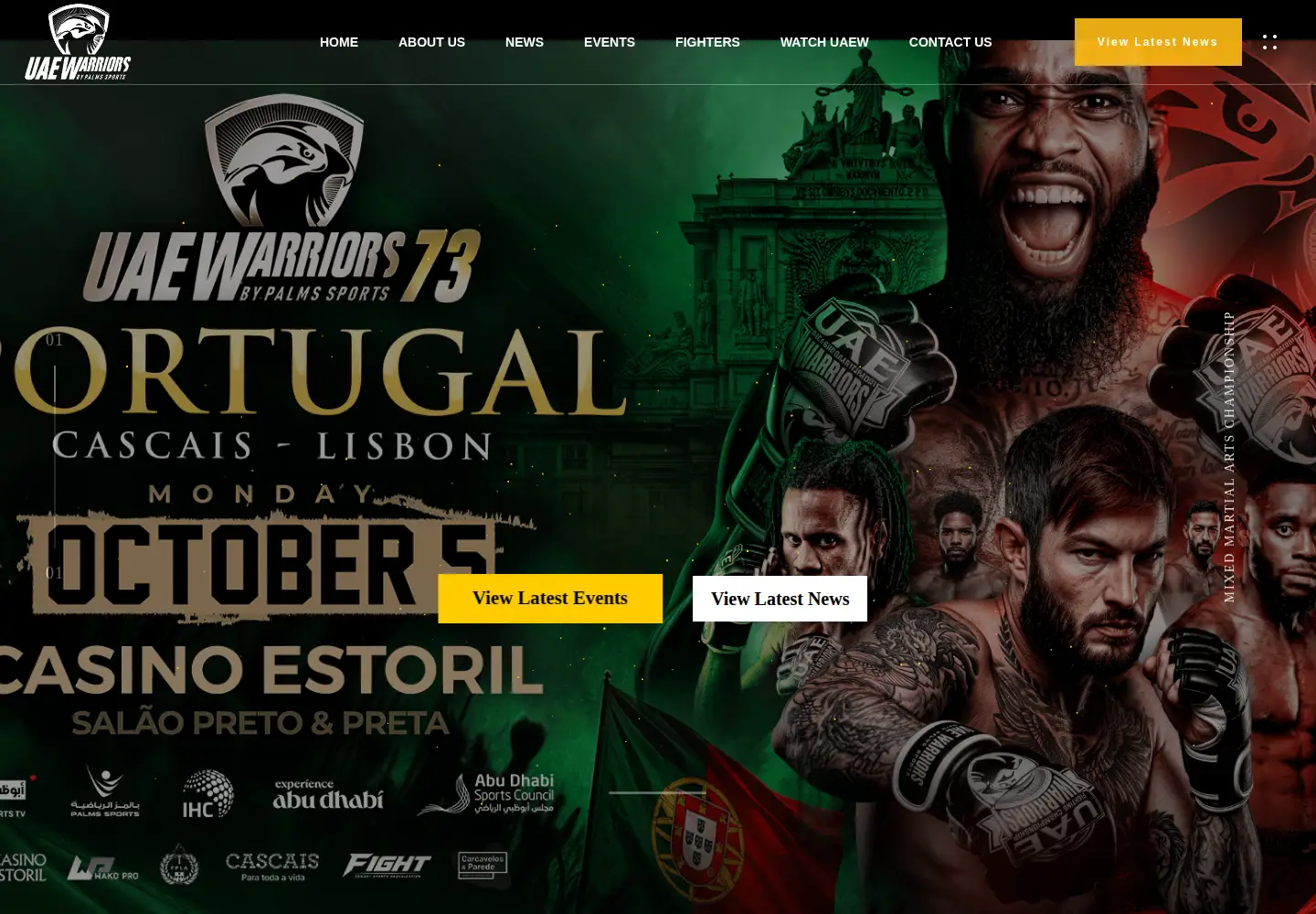 Screenshot of uaewarriors.com