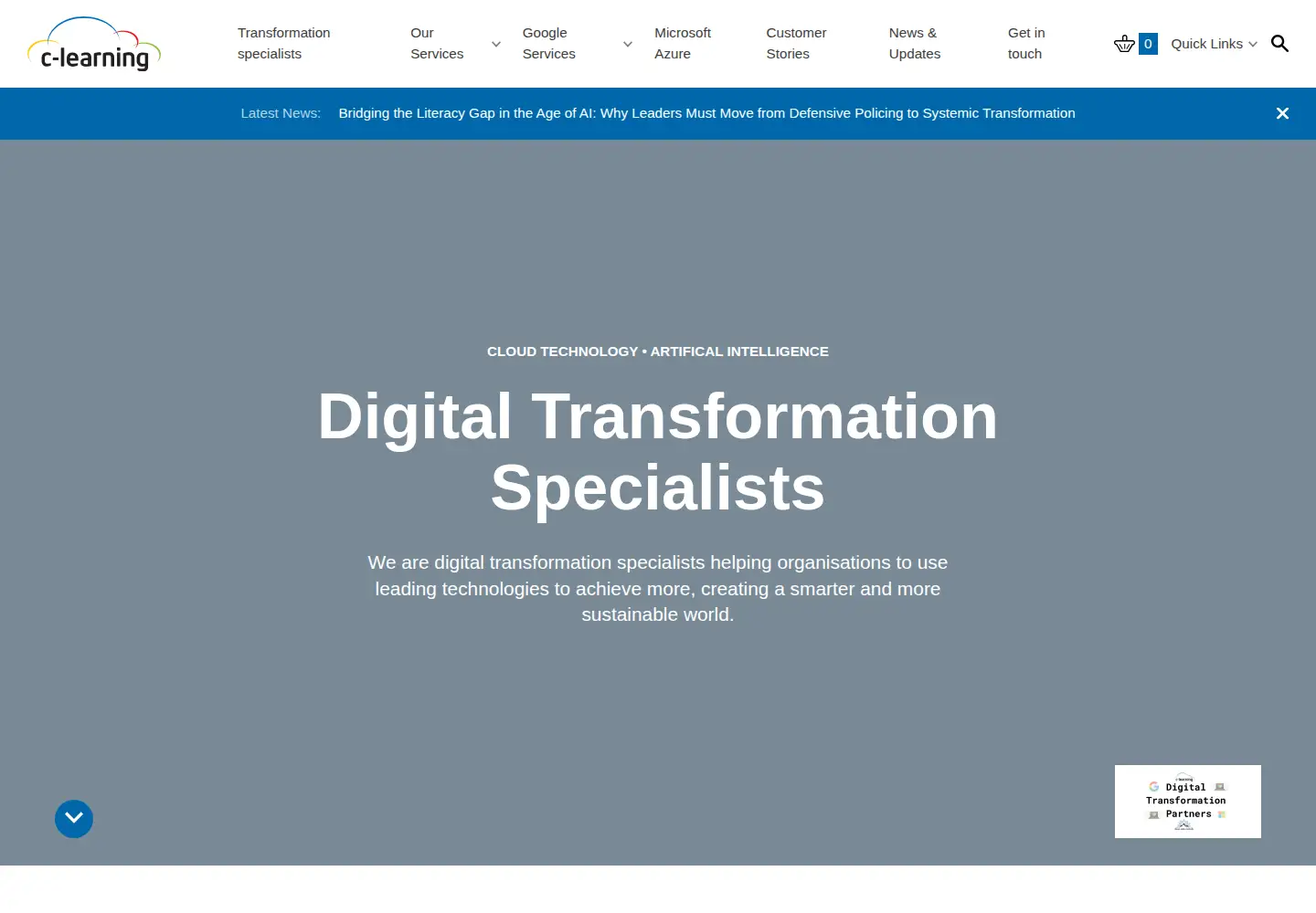 Captured homepage of c-learning.net in the current scan