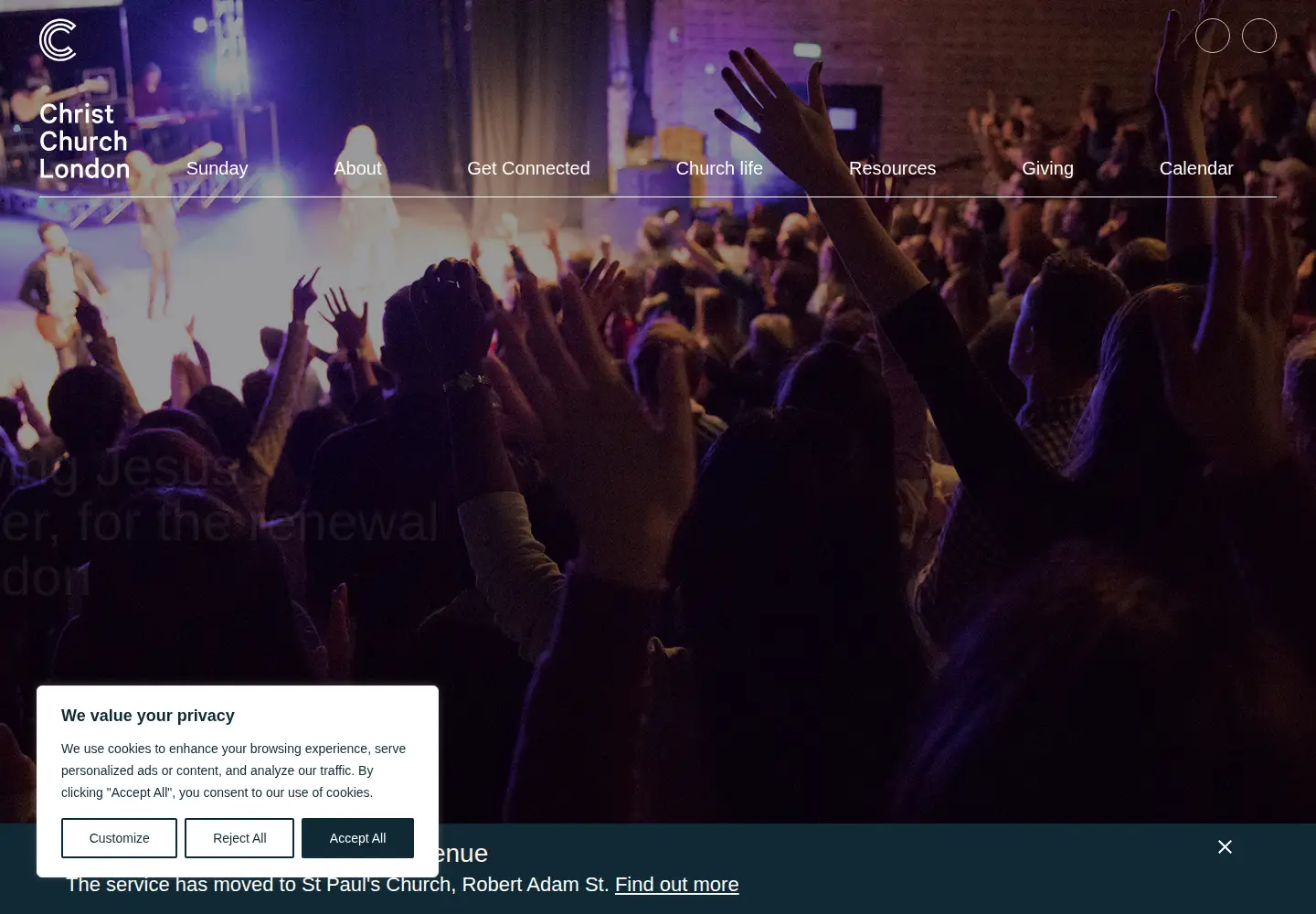 Screenshot of christchurchlondon.org