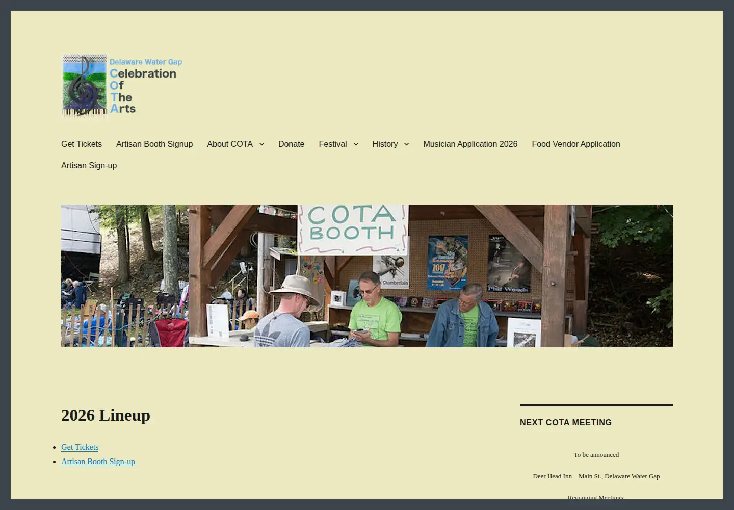 Screenshot of cotajazz.org