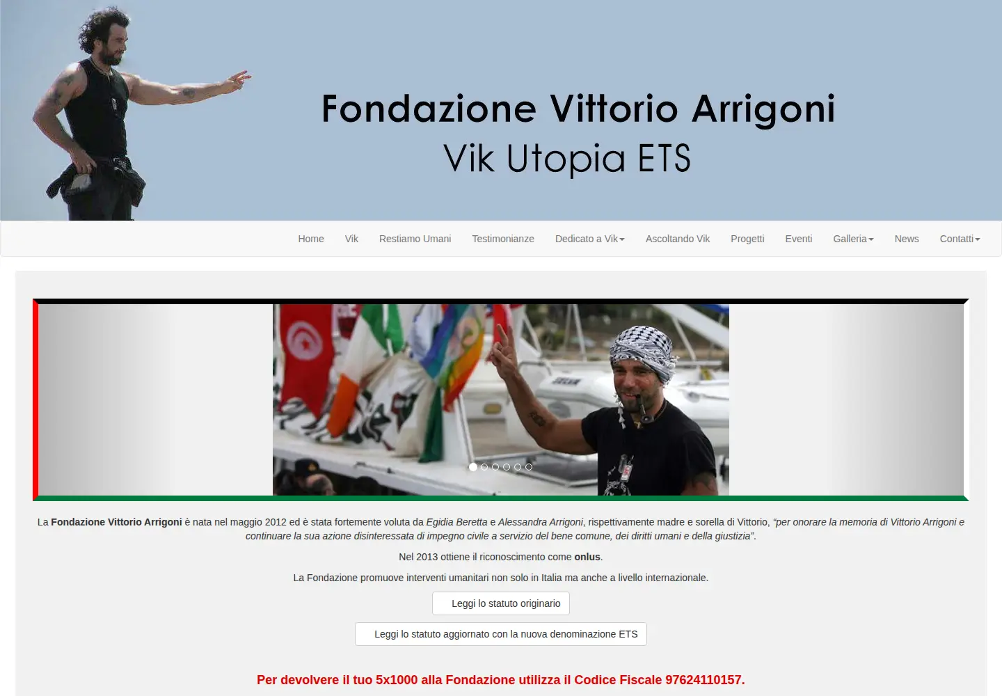 Screenshot of fondazionevikutopia.org