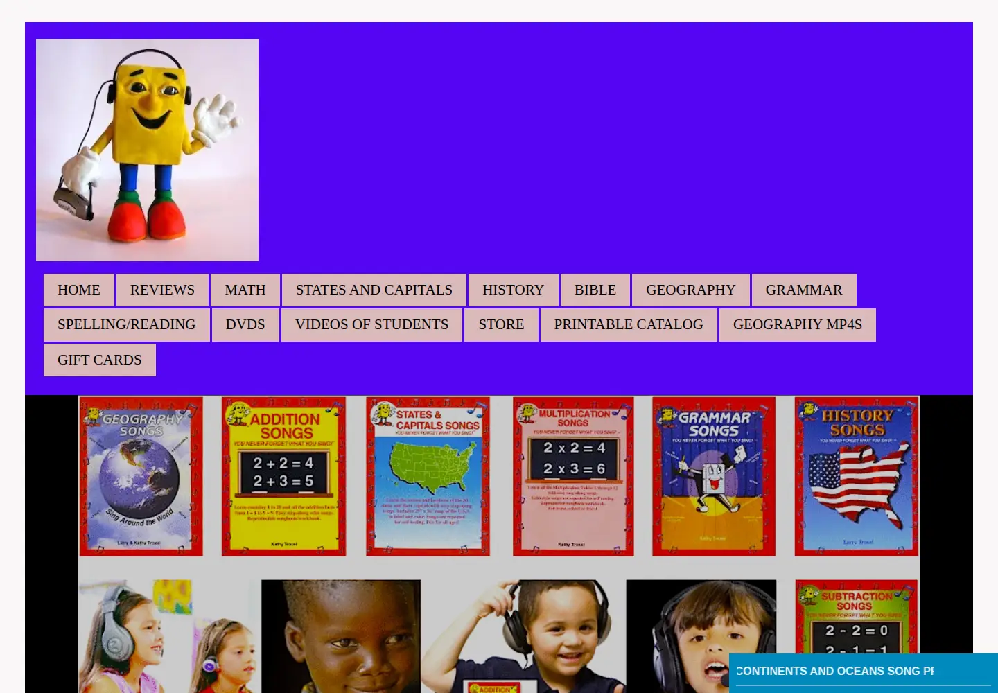 Screenshot of audiomemory.com
