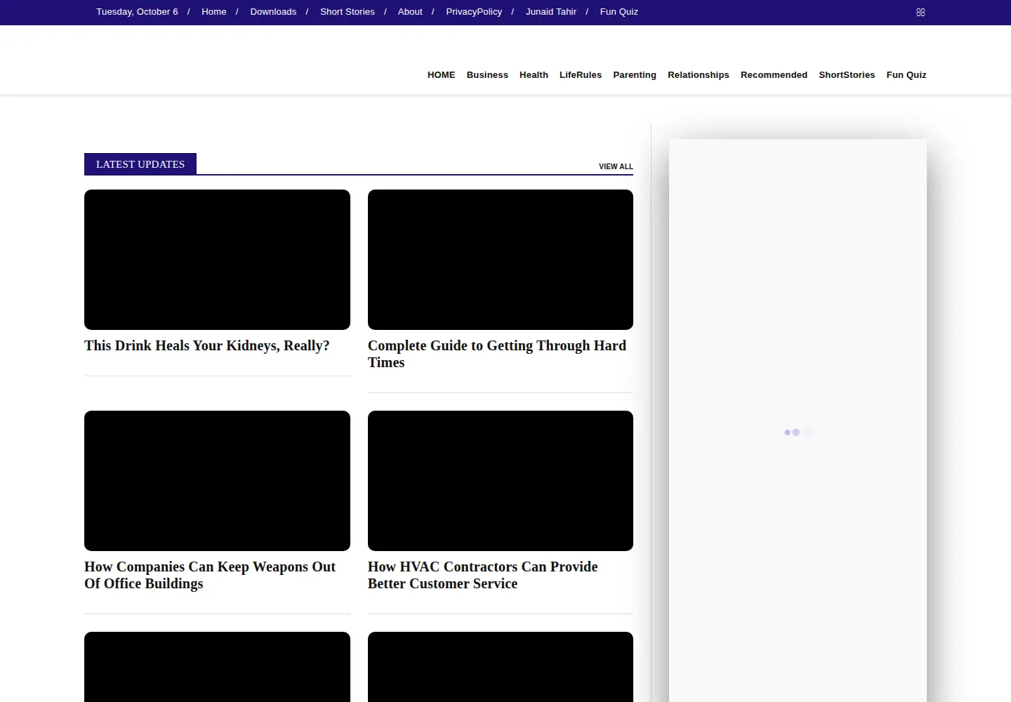 Screenshot of dailytenminutes.com