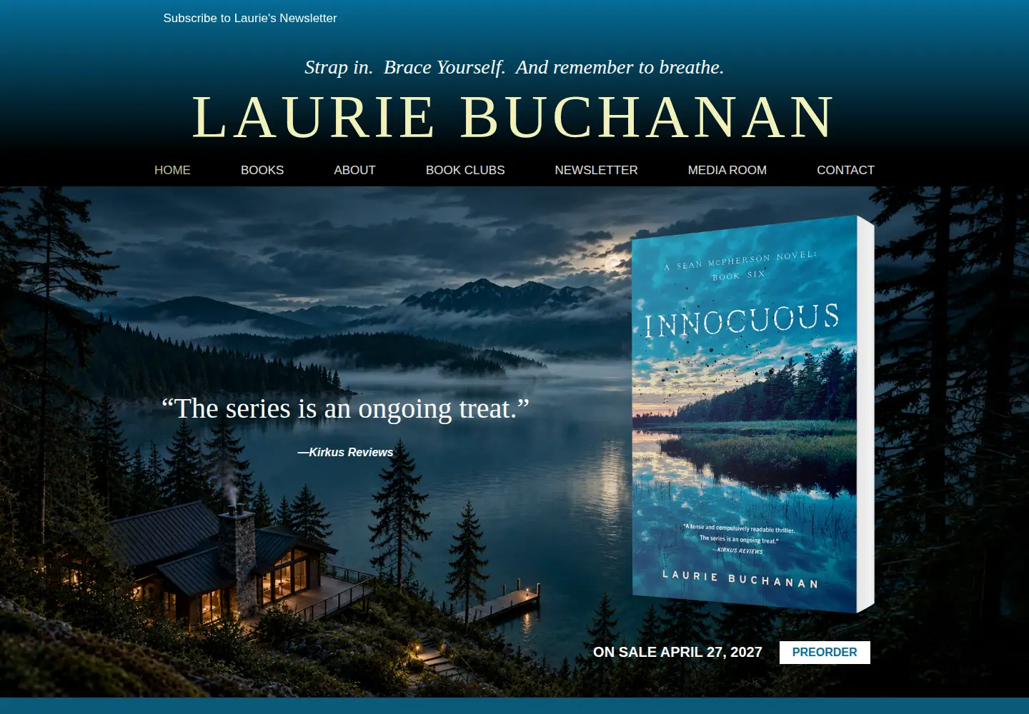 Captured homepage of lauriebuchanan.com in the current scan